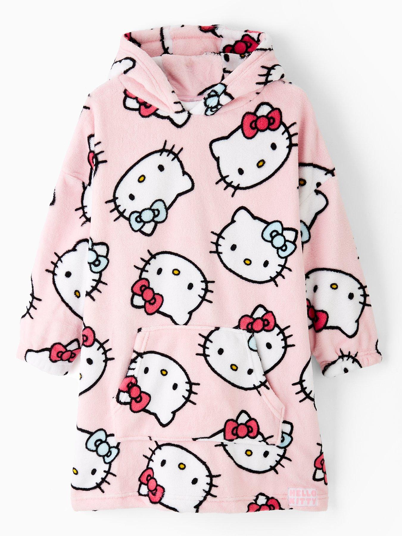 Image 1 of 4 of Hello Kitty Fleece Hooded Blanket - Pink