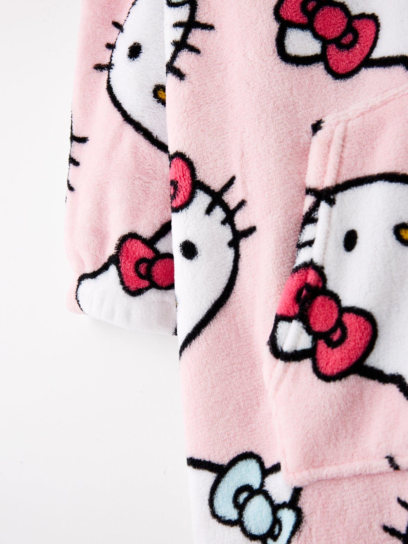 Image 4 of 4 of Hello Kitty Fleece Hooded Blanket - Pink