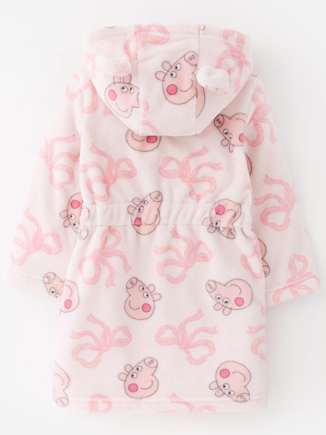Image 2 of 4 of Peppa Pig Ears Detail Dressing Gown - Pink