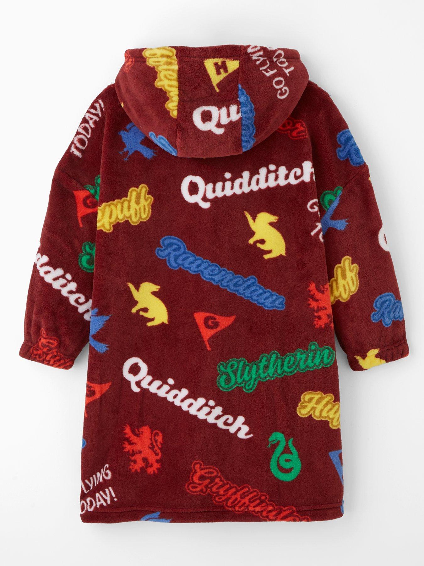 Image 2 of 4 of Harry Potter Hogwarts All Over Print Hooded Blanket - Burgundy