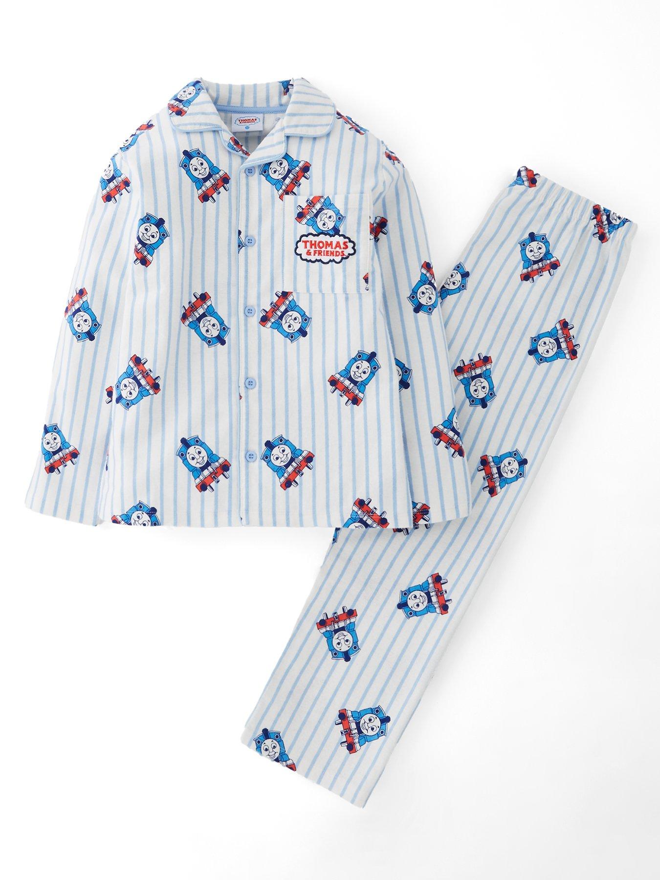  image of thomas-friends-thomas-amp-friends-brushed-cotton-pyjamas-blue