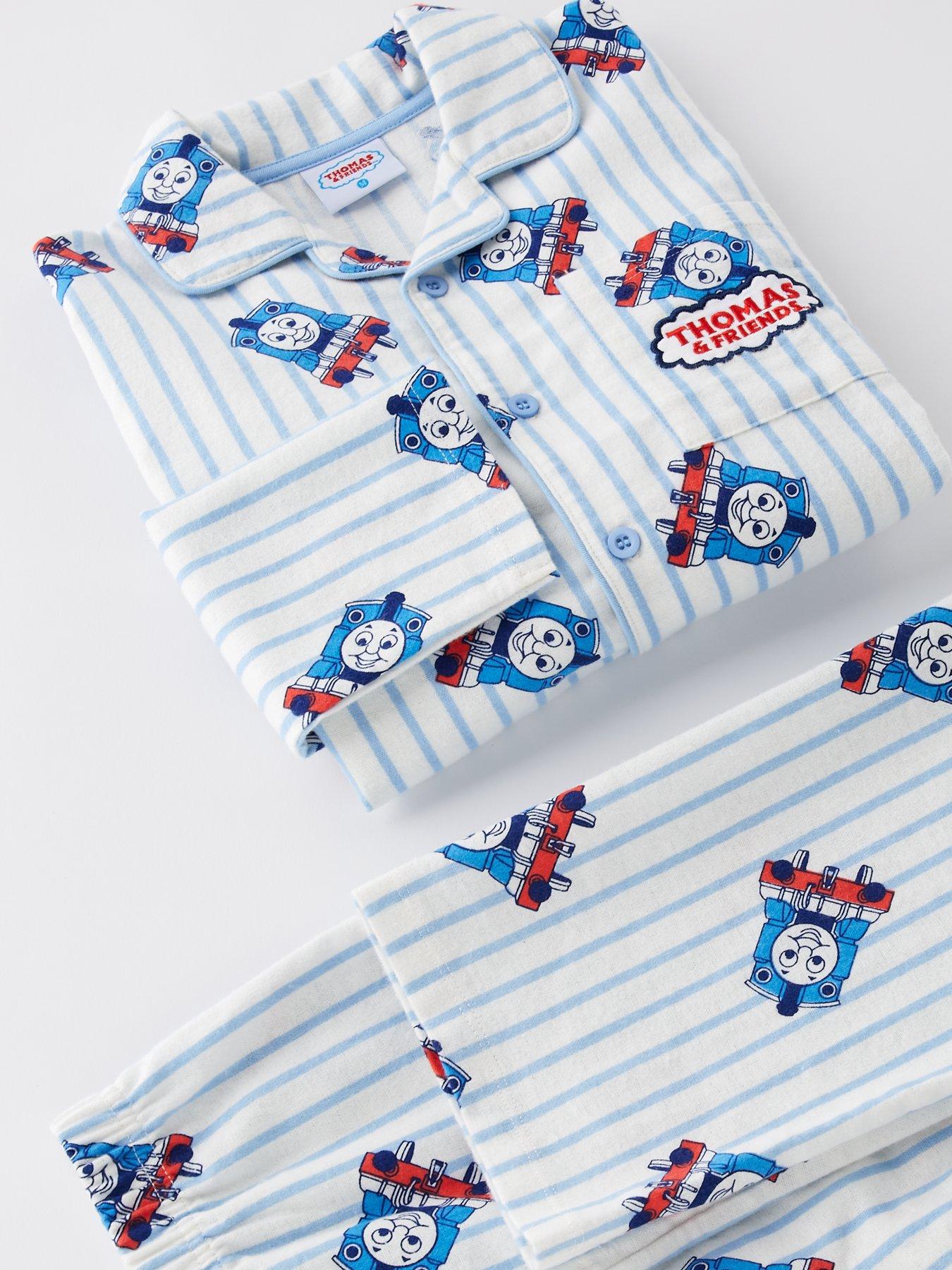  image of thomas-friends-thomas-amp-friends-brushed-cotton-pyjamas-blue