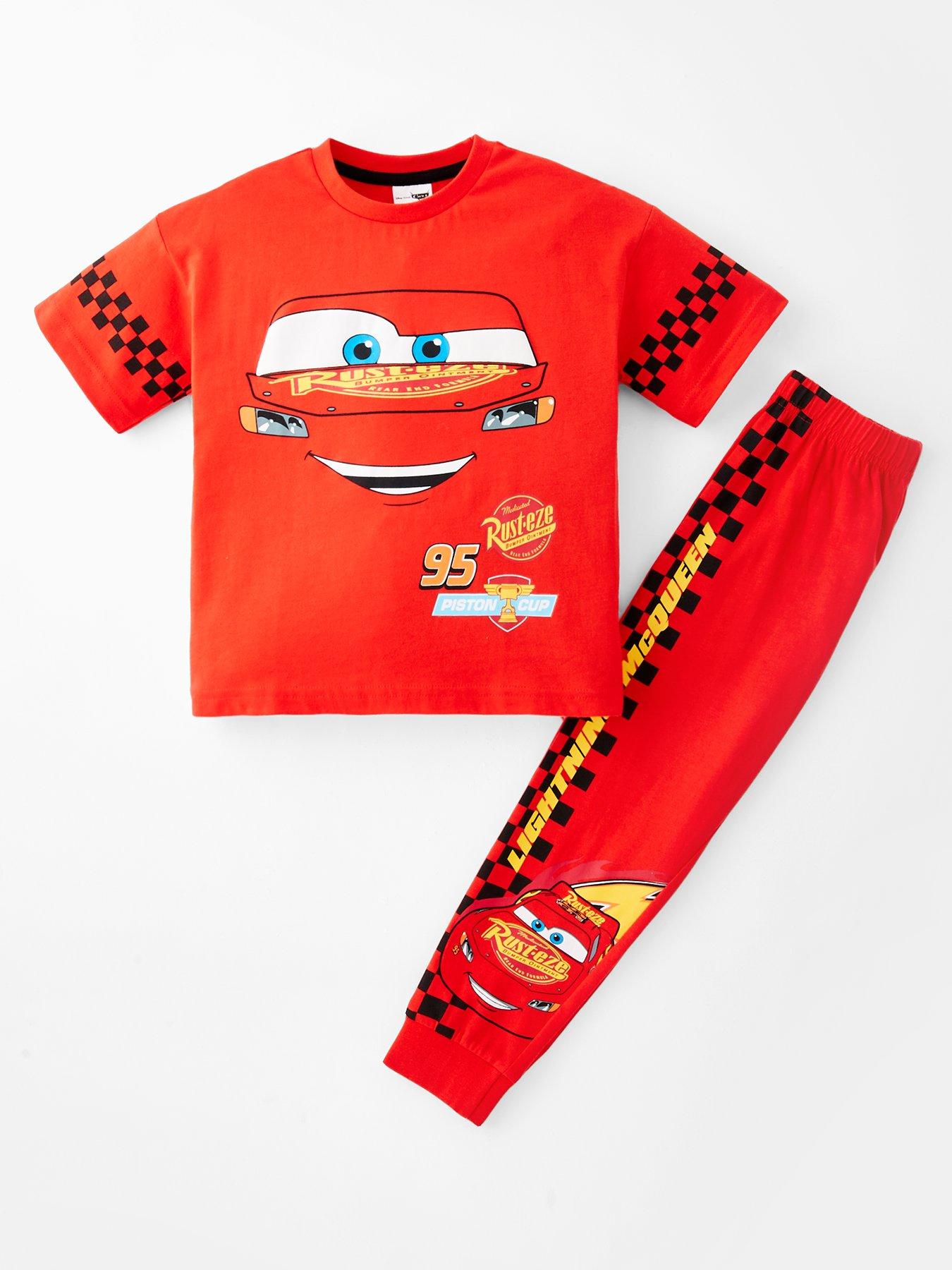 undefined Lightening Mcqueen Short Sleeve Pyjama Set - Red