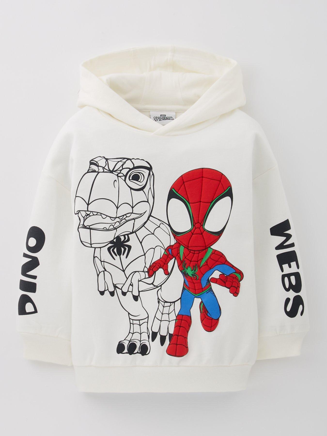 spiderman-spidey-dino-hoodie-cream