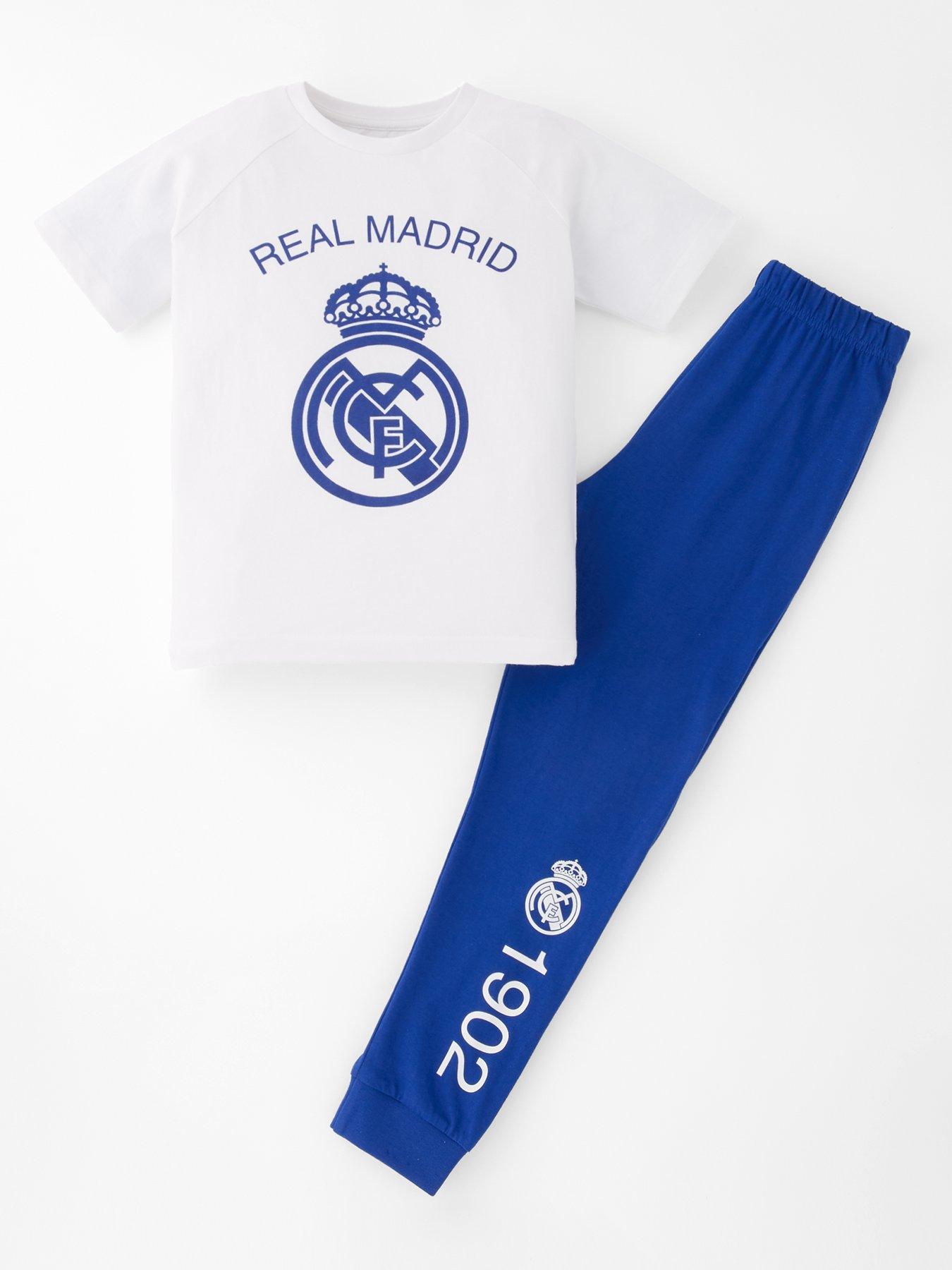 undefined CF Real Madrid Football Club Short Sleeve Pyjamas - White/Blue