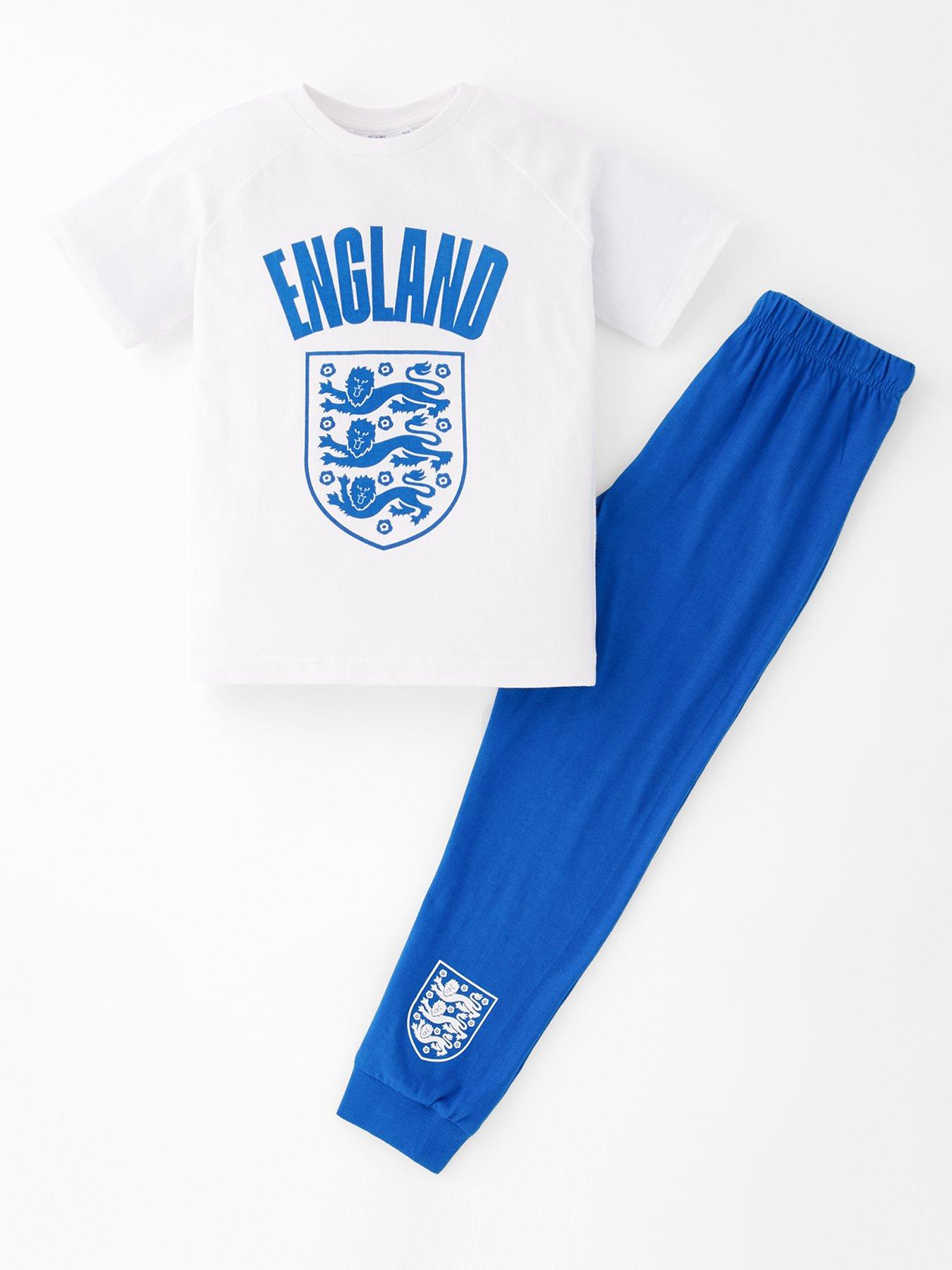 undefined England Football Short Sleeve Pyjamas - Blue