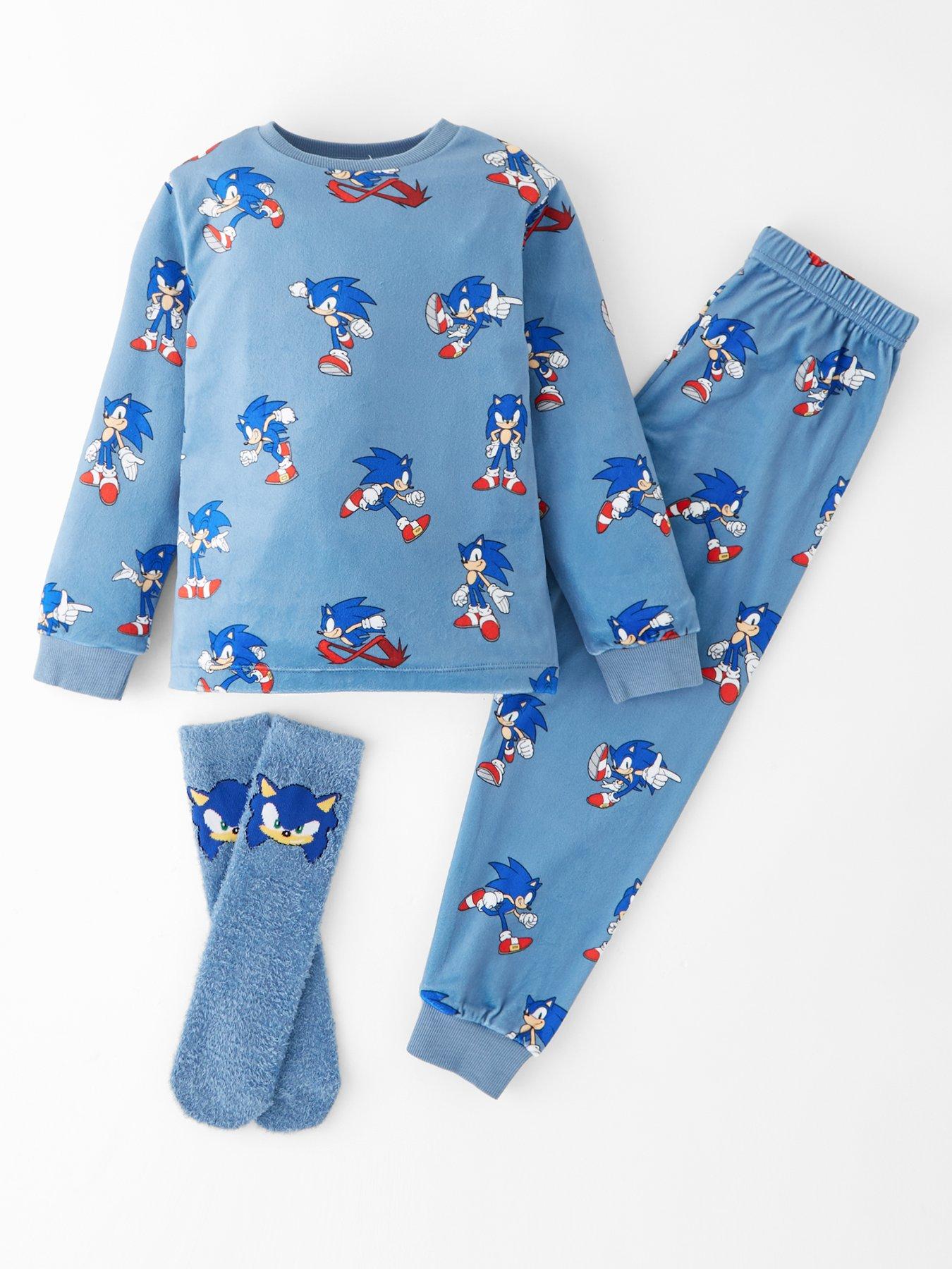 Sonic the Hedgehog Sonic Hedgehog Fleece Pyjamas With Socks Set - Grey