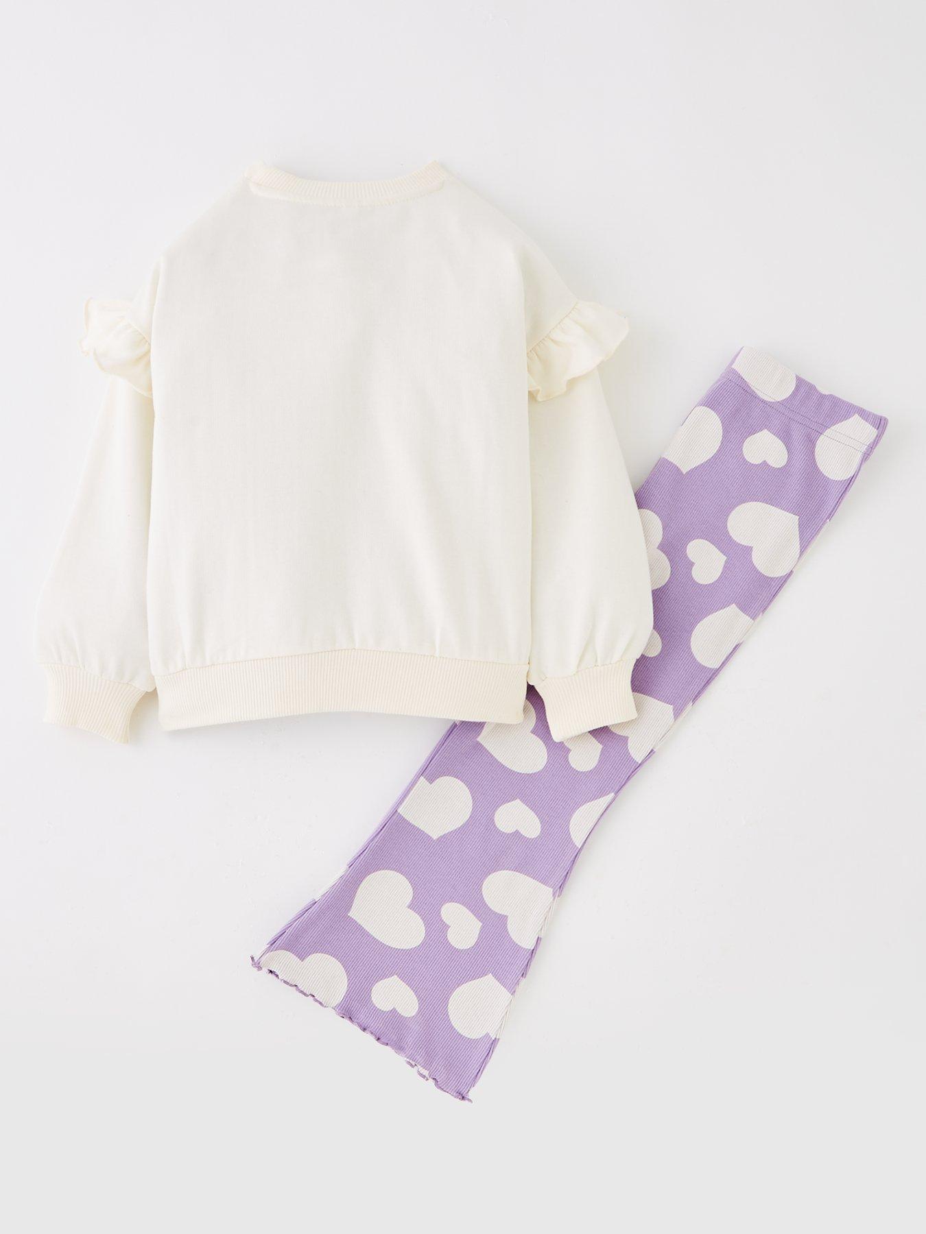 Image 2 of 4 of Gabby's Dollhouse Frill Sweatshirt And Leggings Set - Pink