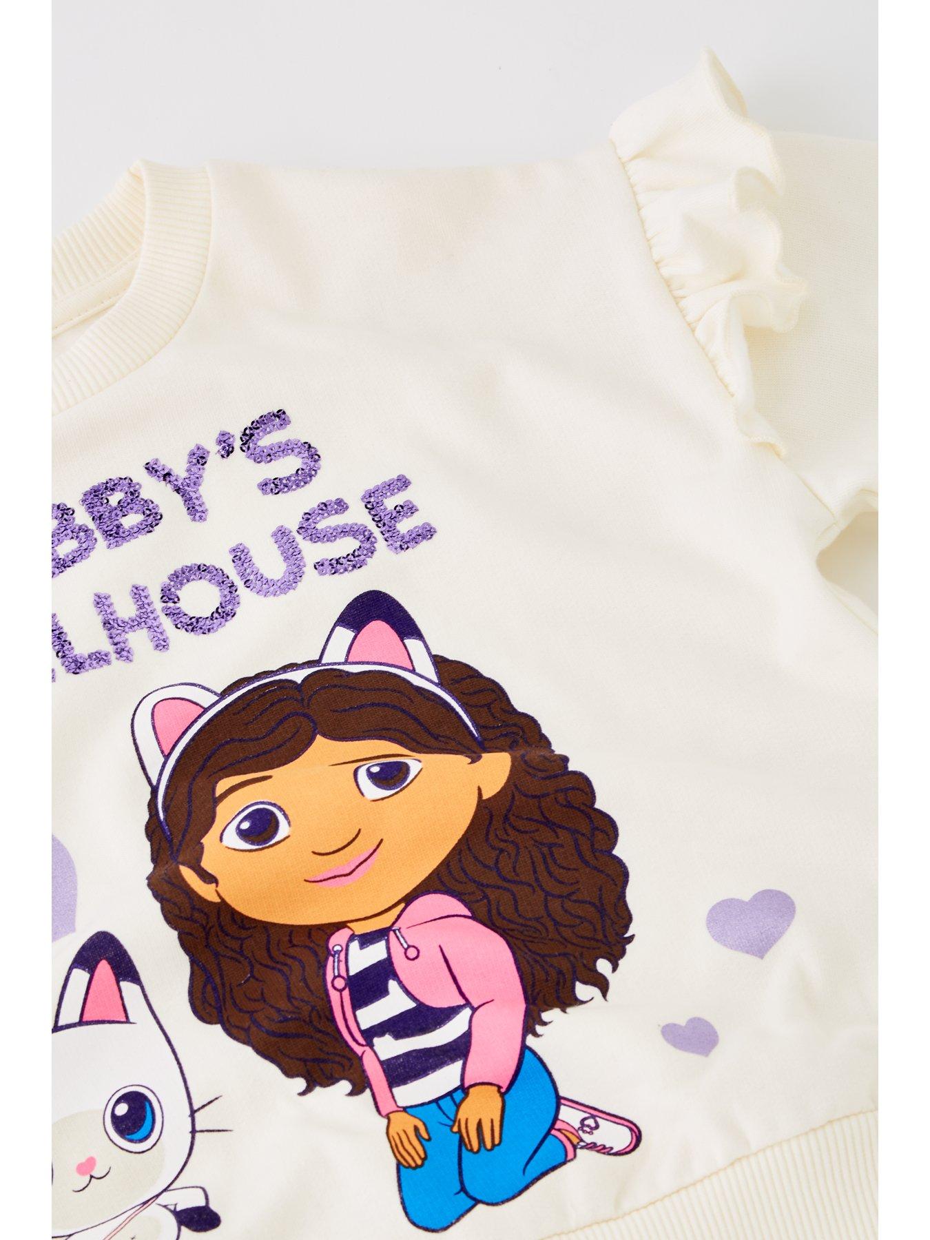 Image 4 of 4 of Gabby's Dollhouse Frill Sweatshirt And Leggings Set - Pink