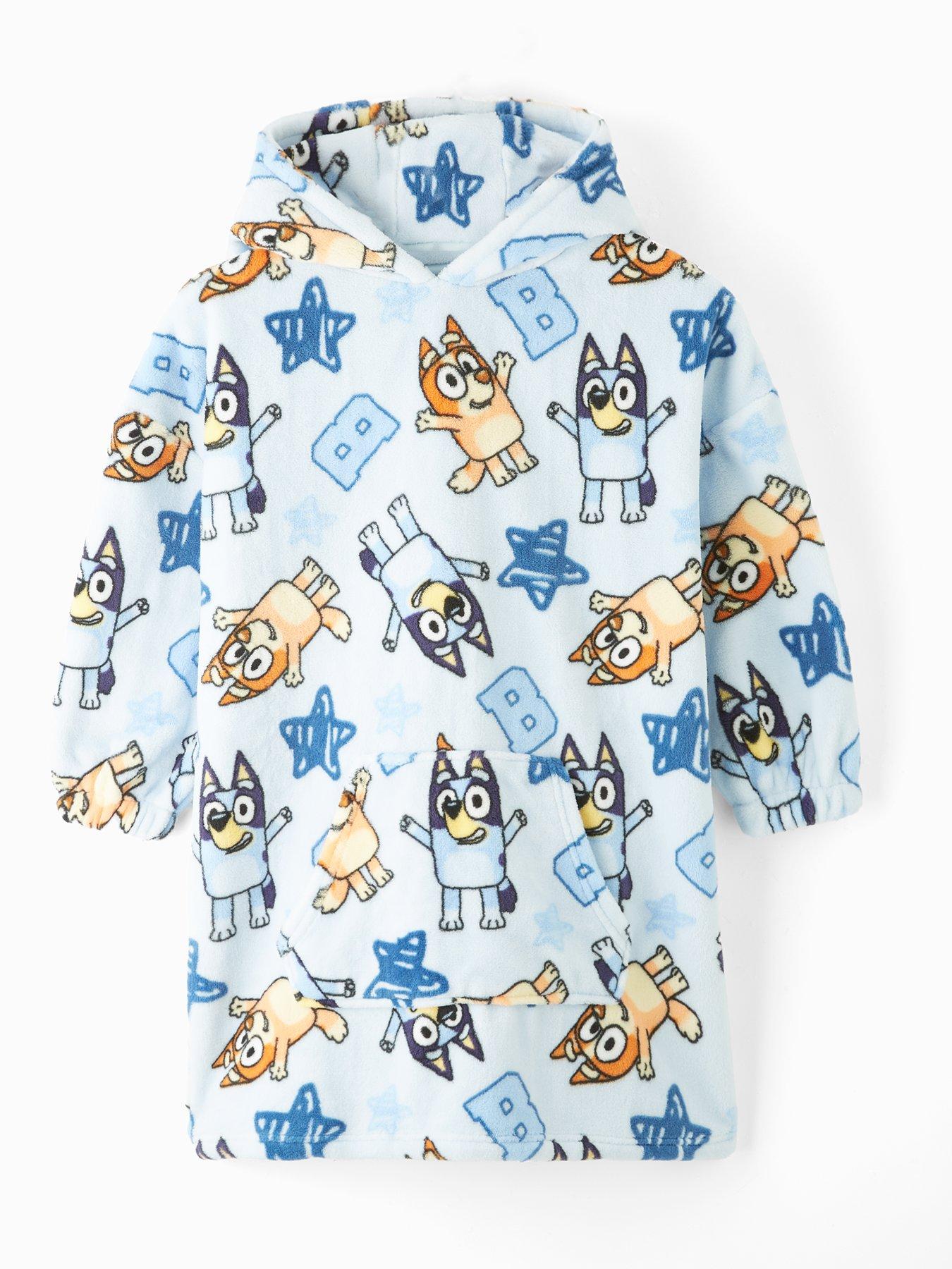 Bluey &  Bingo Fleece Hooded Blanket - Blue