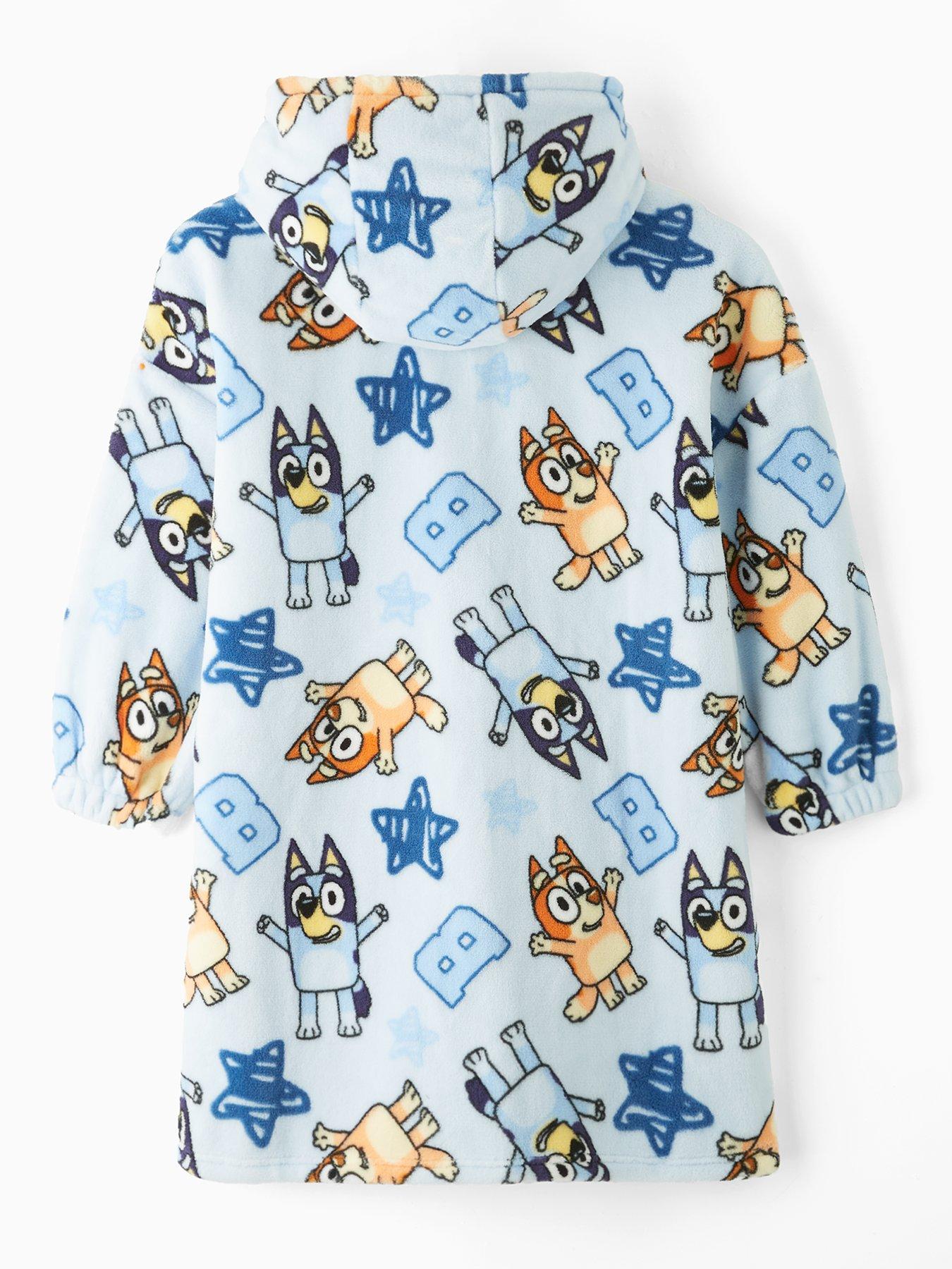 Image 2 of 4 of The Very Collection Bluey &amp; Bingo Fleece Hooded Blanket - Blue