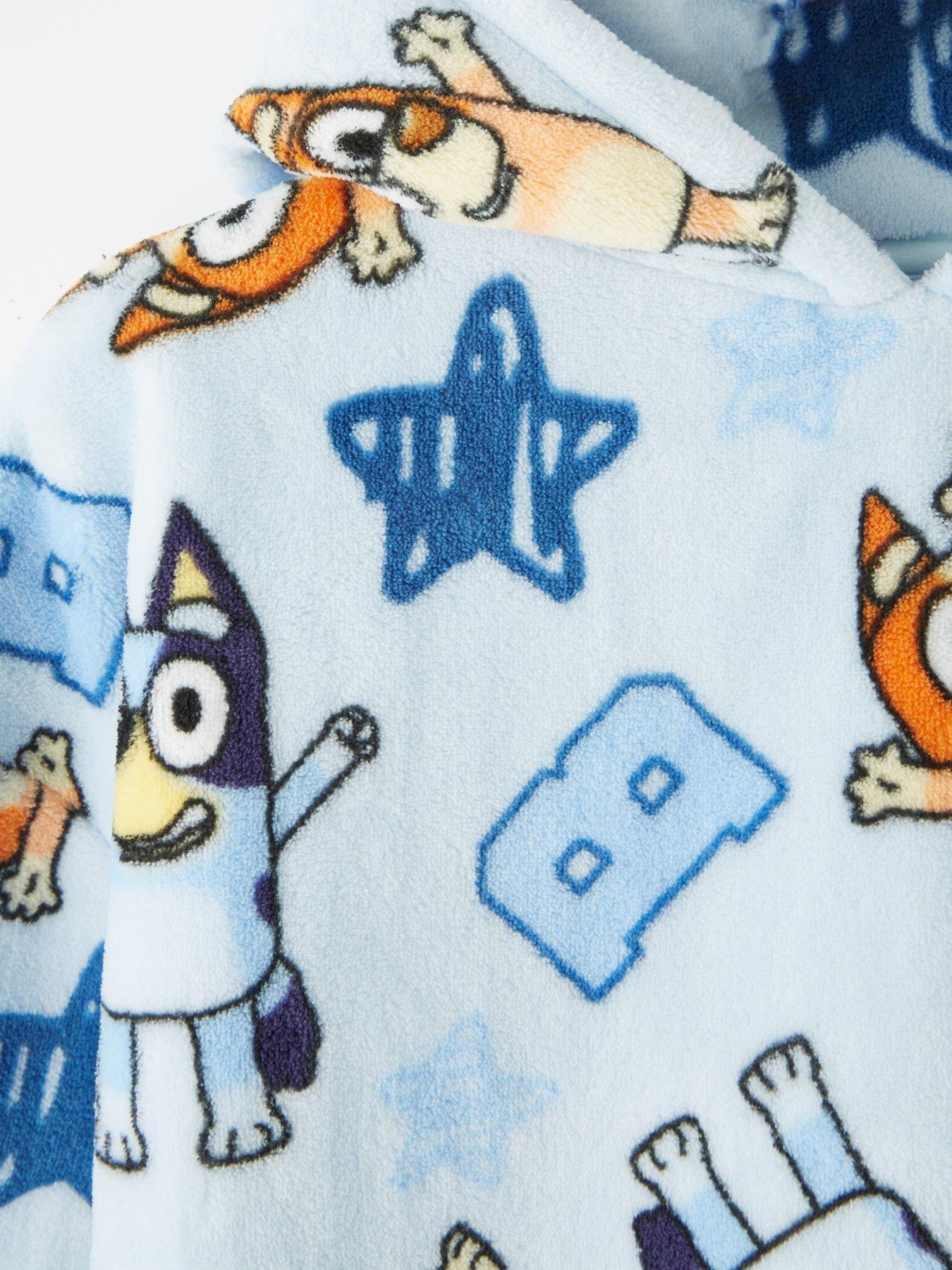 Image 3 of 4 of The Very Collection Bluey &amp; Bingo Fleece Hooded Blanket - Blue