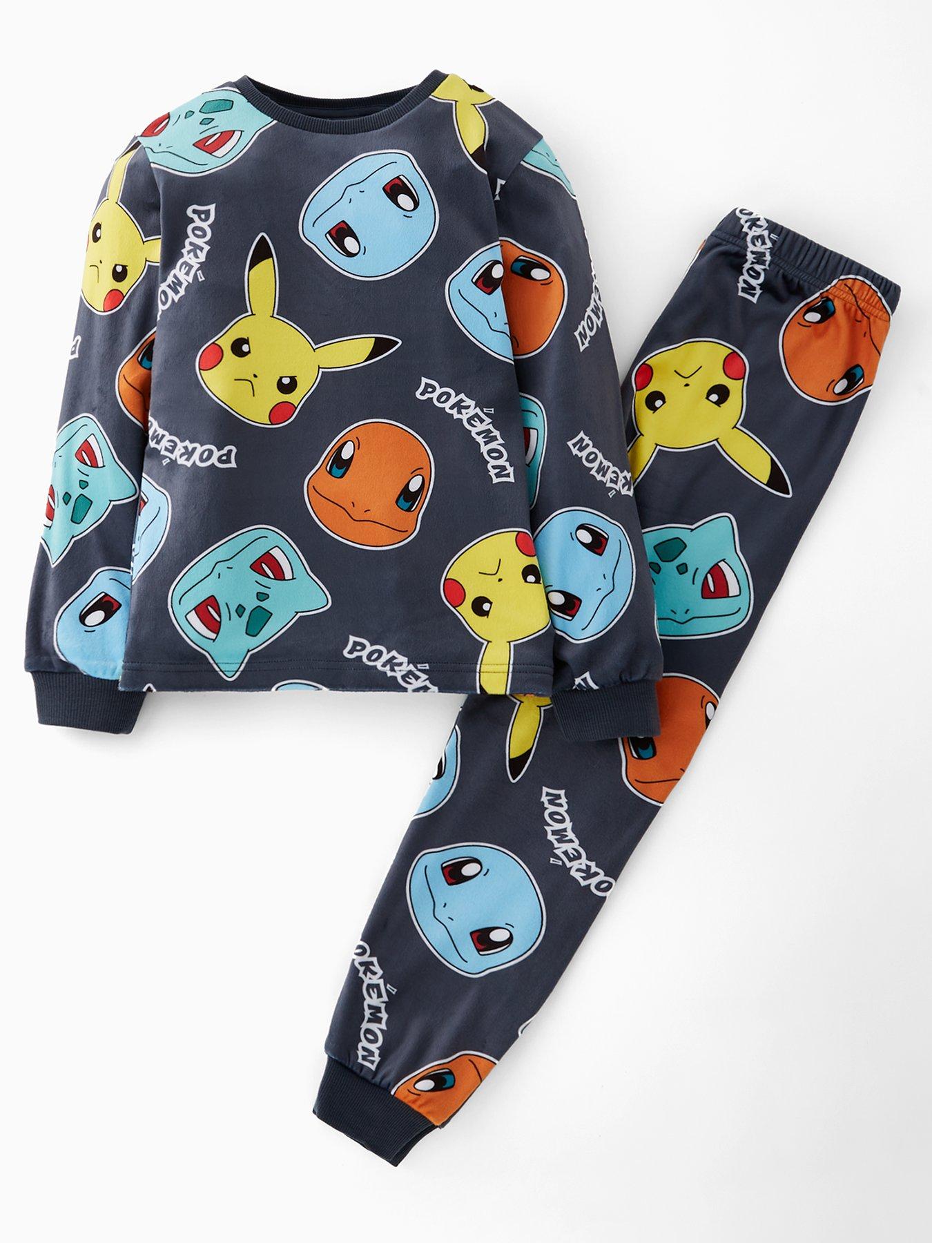 Image 1 of 4 of Pokemon All Over Print Fleece Pyjamas - Grey