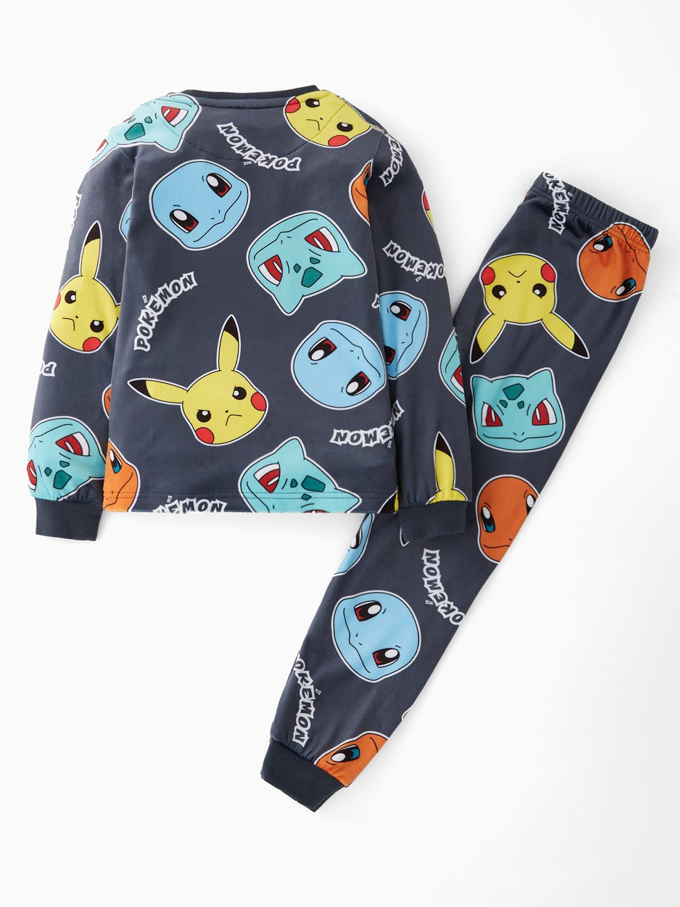 Image 2 of 4 of Pokemon All Over Print Fleece Pyjamas - Grey