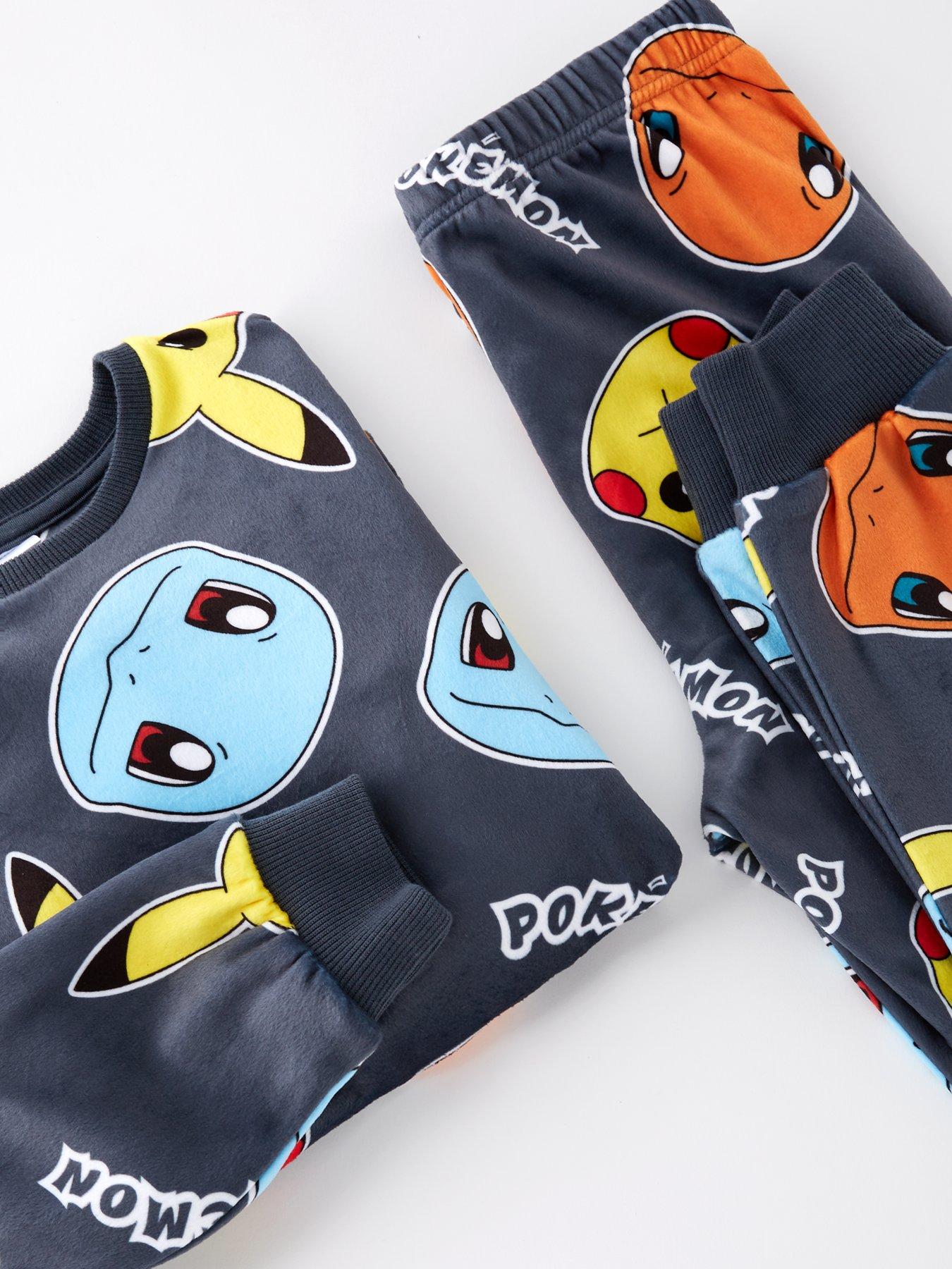 Image 3 of 4 of Pokemon All Over Print Fleece Pyjamas - Grey