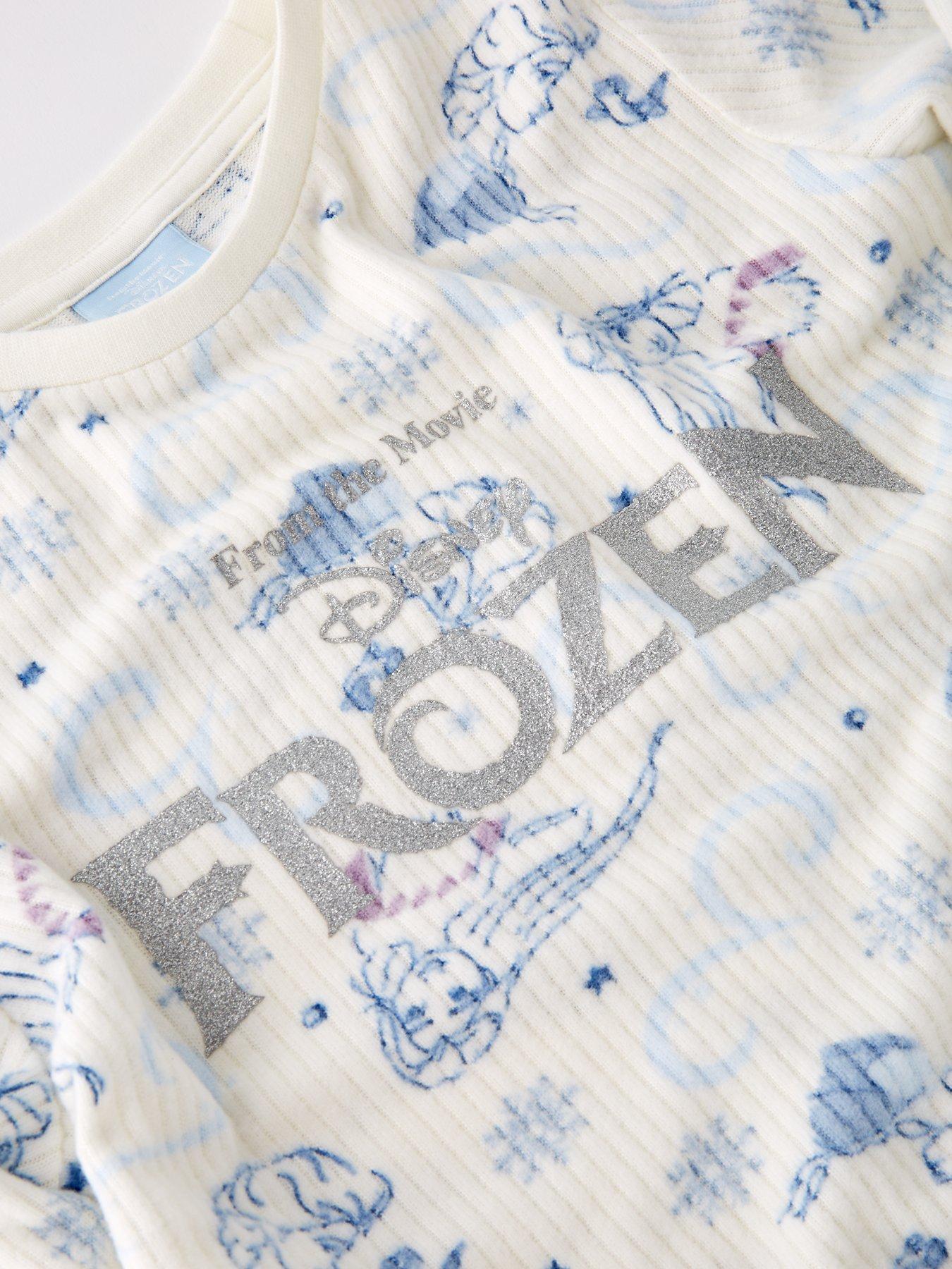 Image 3 of 5 of Disney Frozen Snit Ribbed Pyjamas - Blue