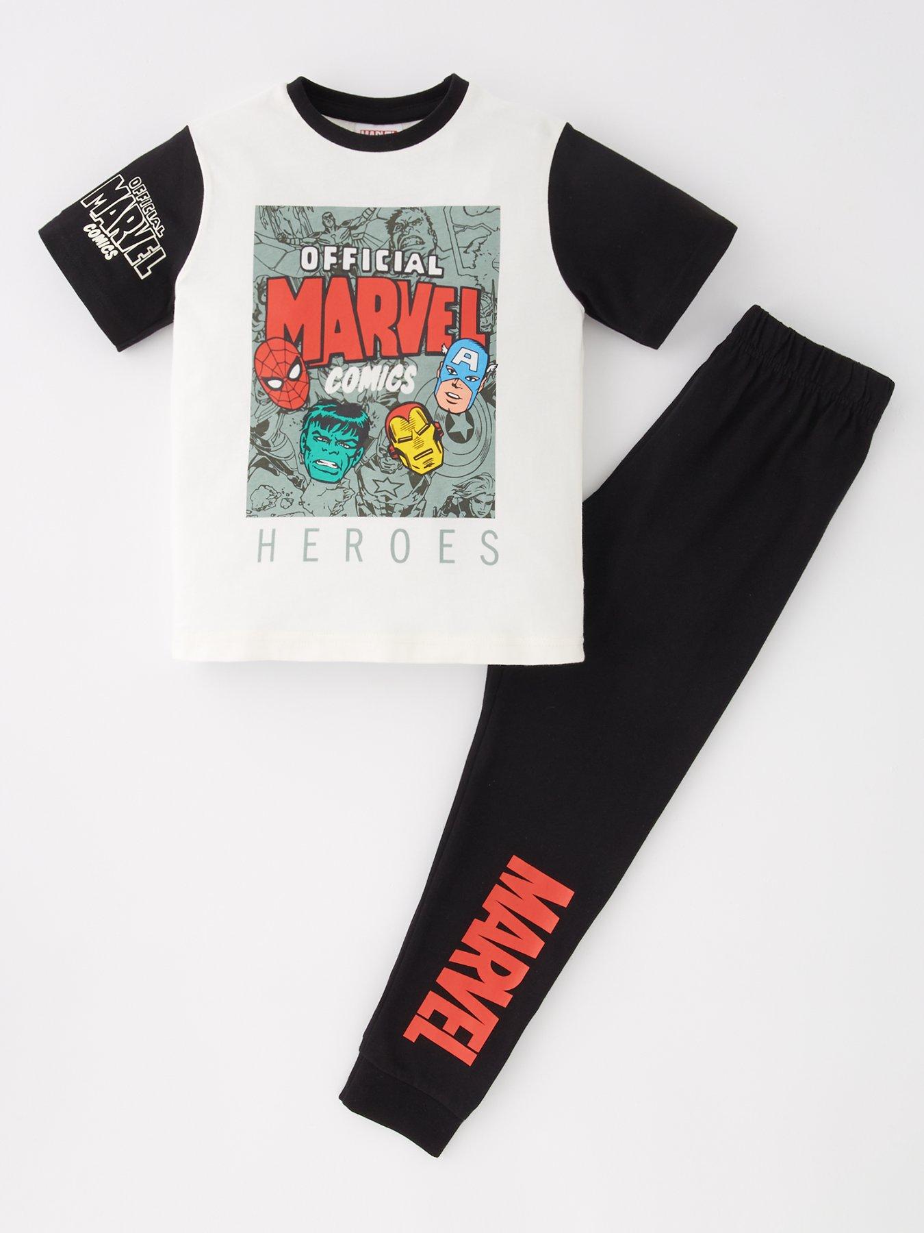 Image 1 of 6 of Marvel Short Sleeve Pyjama Set - Grey