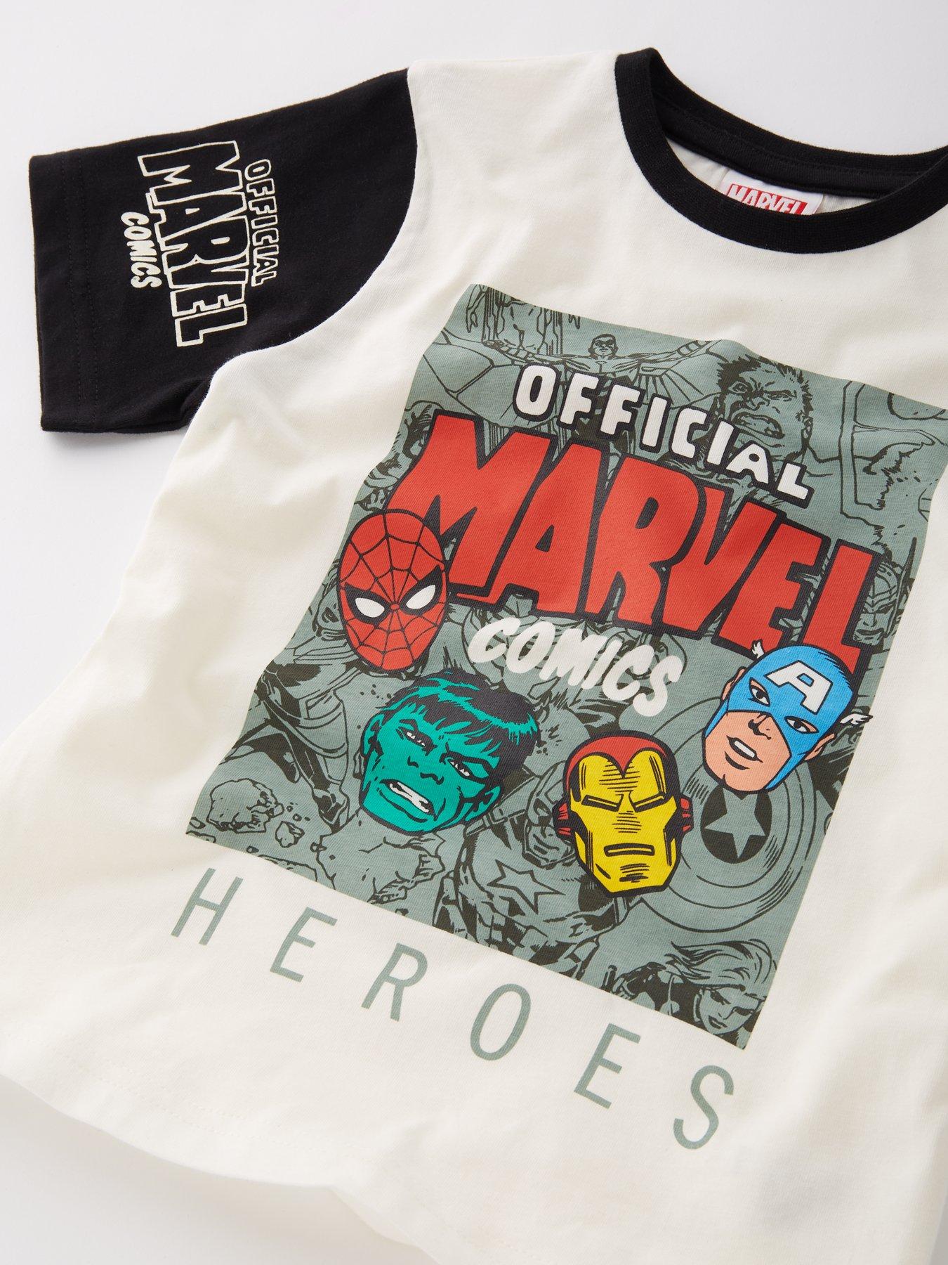 Image 3 of 6 of Marvel Short Sleeve Pyjama Set - Grey