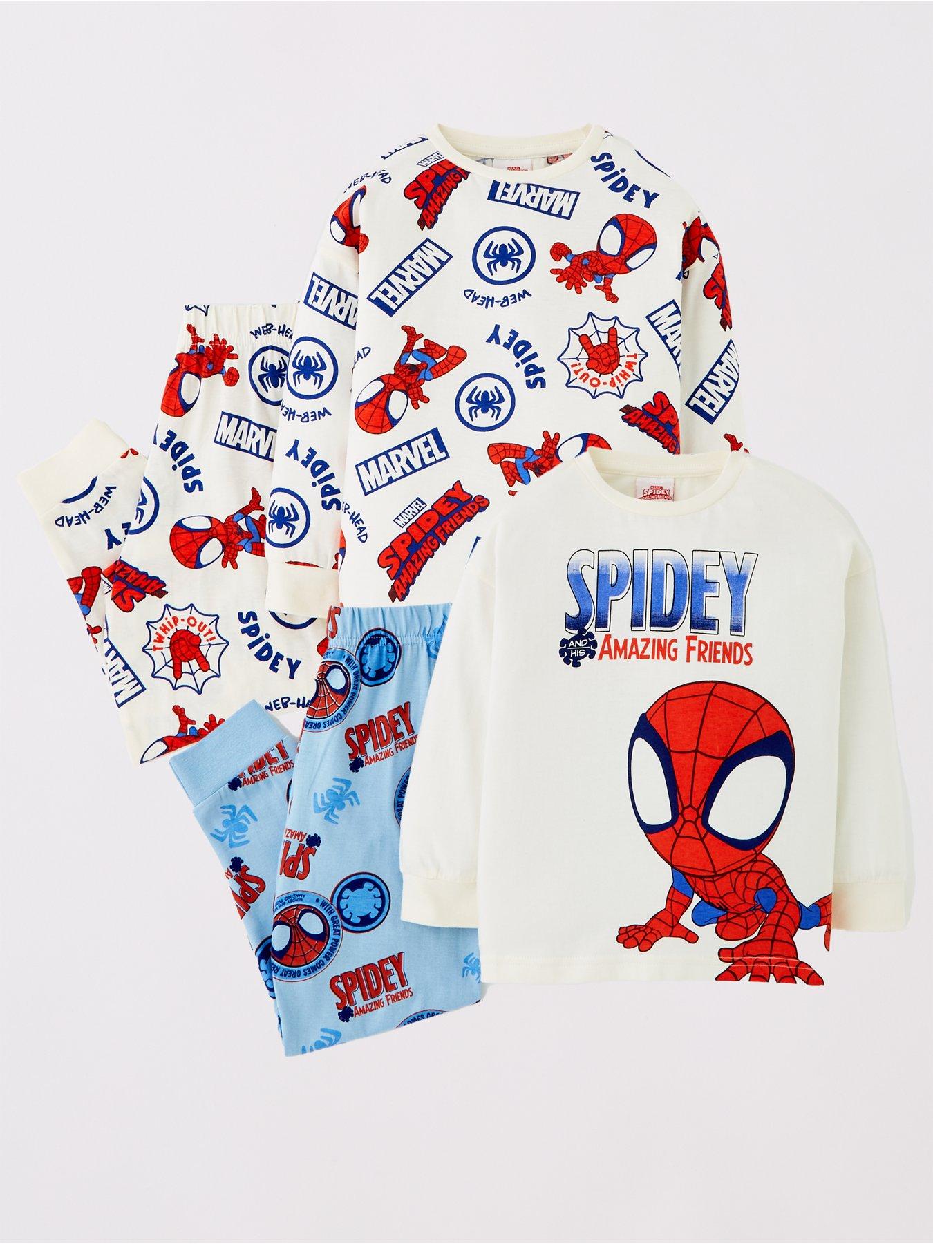 Spiderman 2 Pack Spidey And Friends Pyjamas - Grey