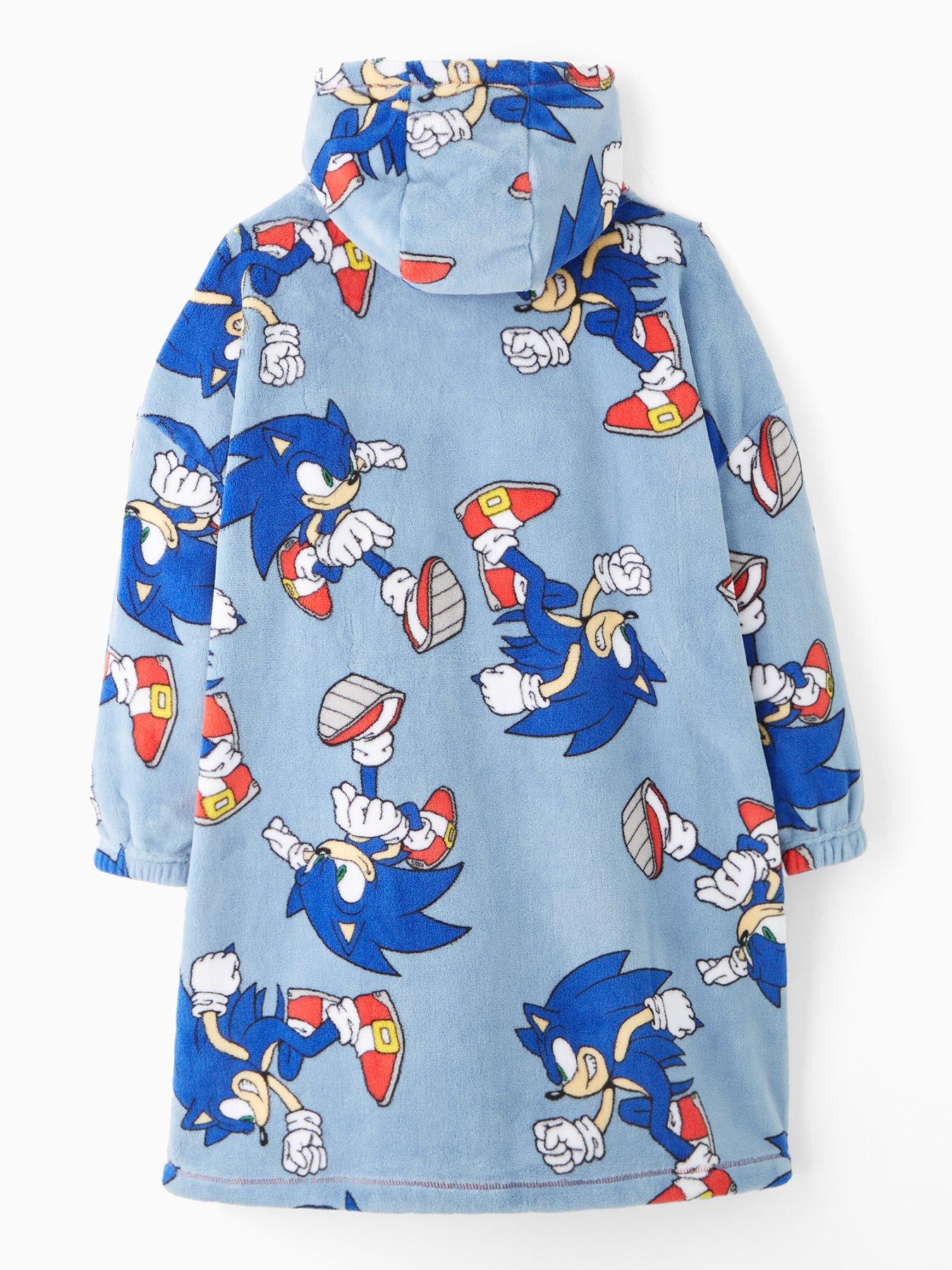  image of sonic-the-hedgehog-hooded-fleece-blanket-blue