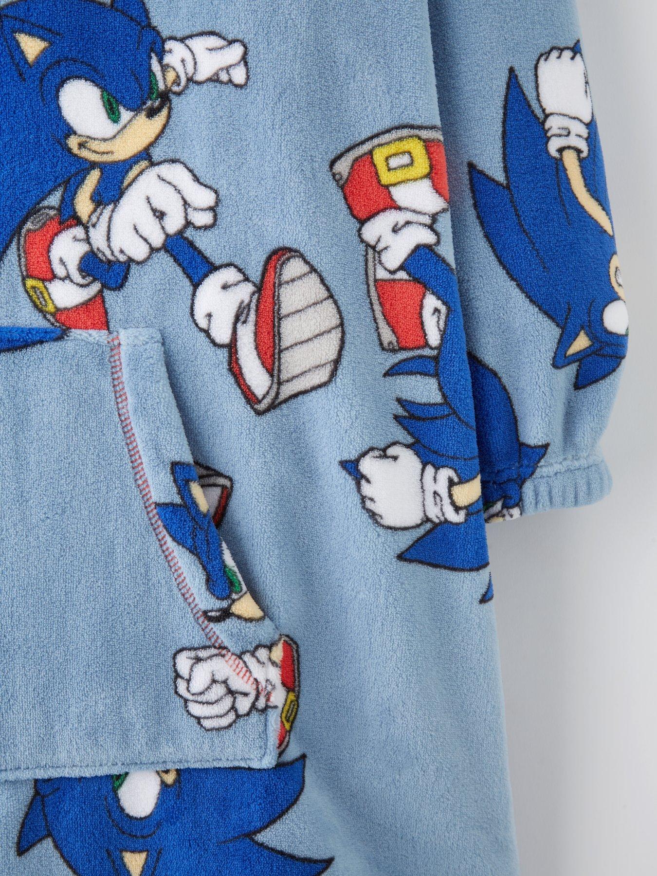  image of sonic-the-hedgehog-hooded-fleece-blanket-blue
