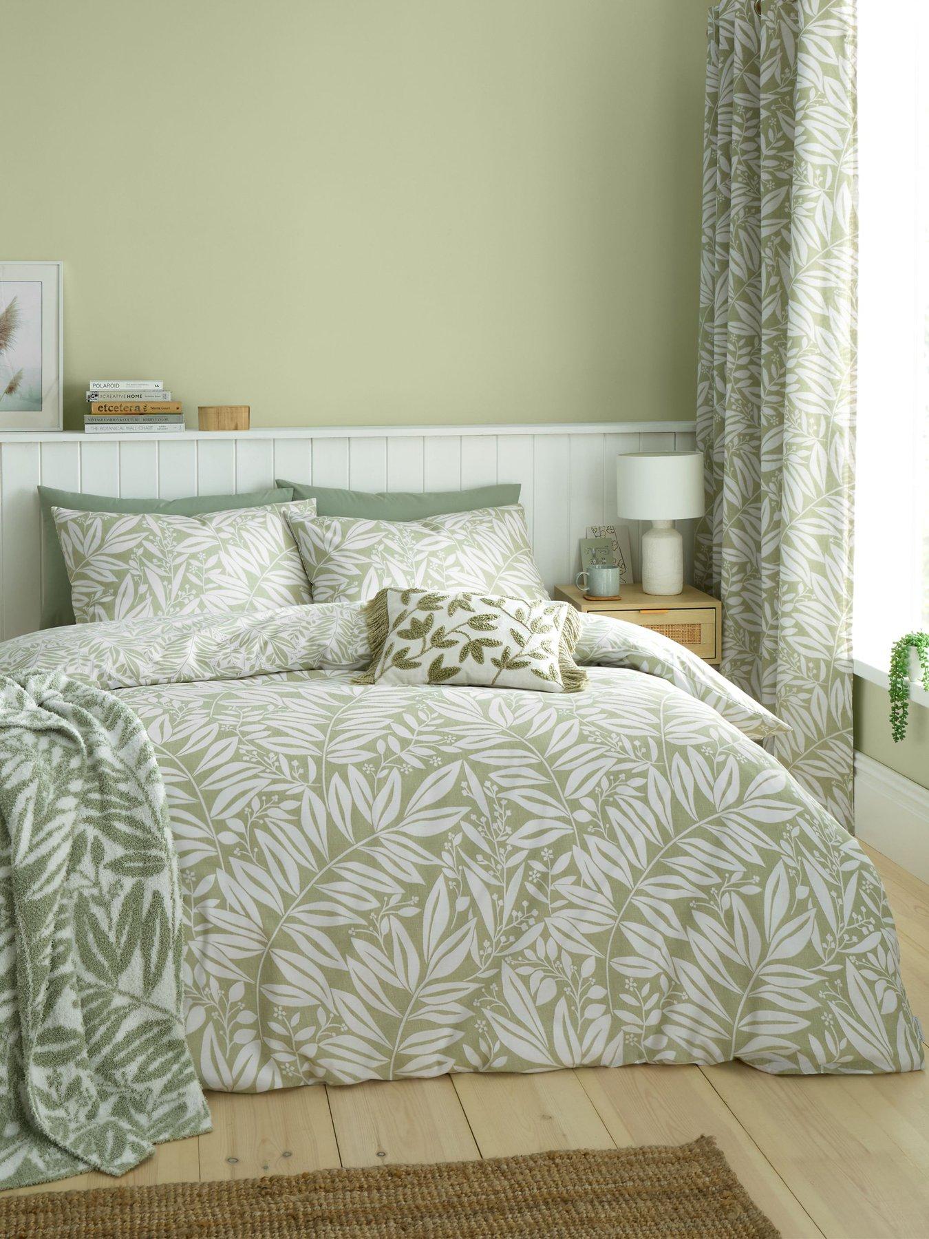 undefined Sorrel Leaf Duvet Cover Set in Green
