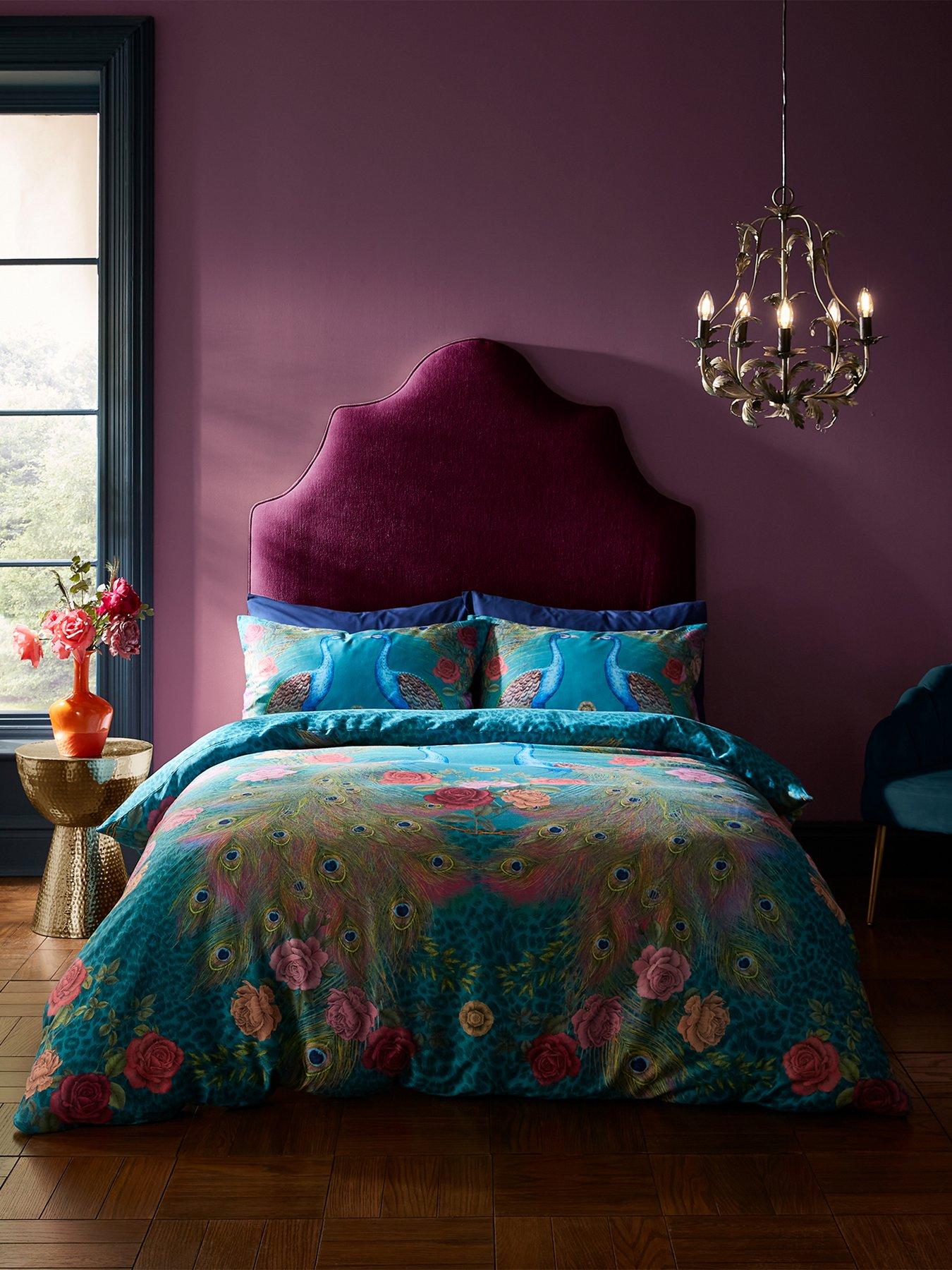Matthew Williamson Xanadu 100% Cotton Sateen Duvet Cover Set - Teal