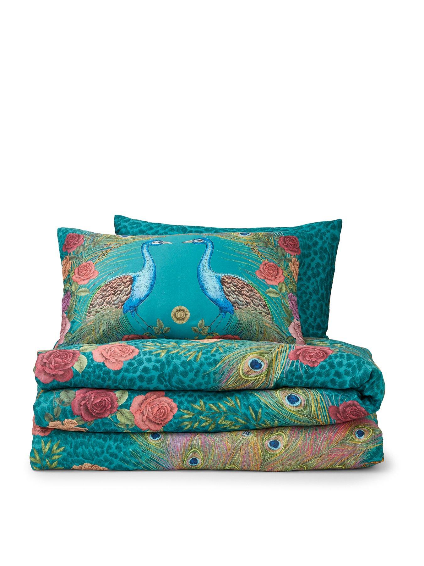  image of matthew-williamson-xanadu-100-cotton-sateen-duvet-cover-set-teal