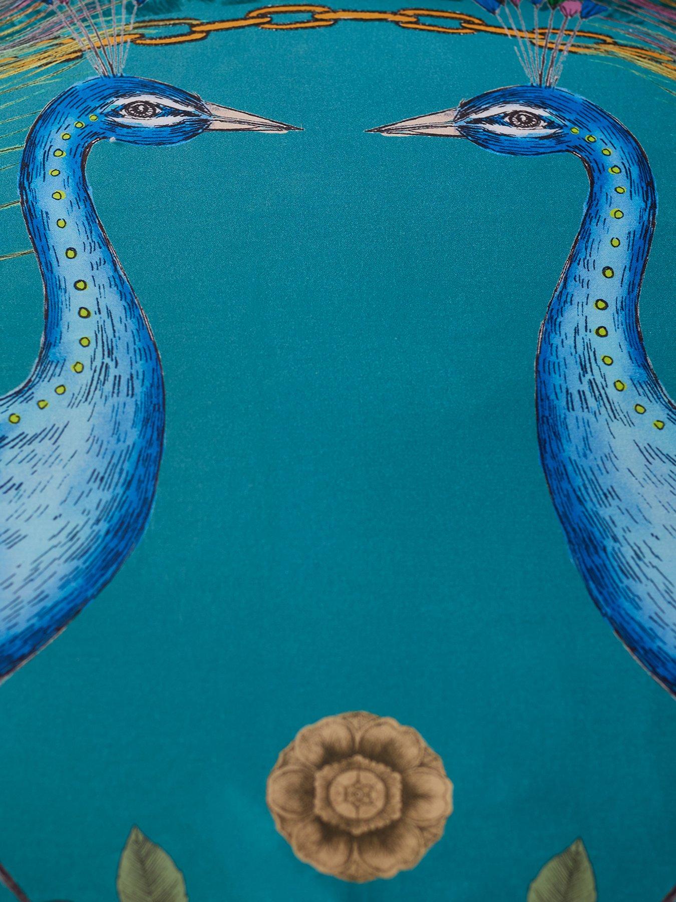  image of matthew-williamson-xanadu-100-cotton-sateen-duvet-cover-set-teal