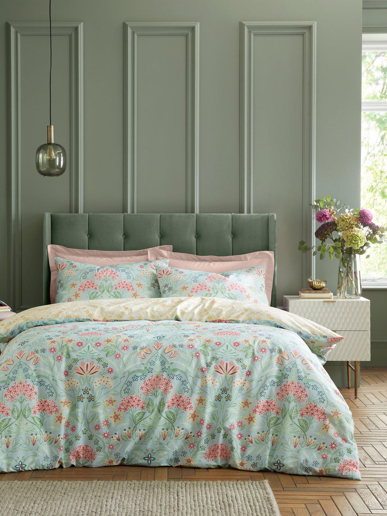 RHS Art Deco Hydrangea 100% Cotton Duvet Set