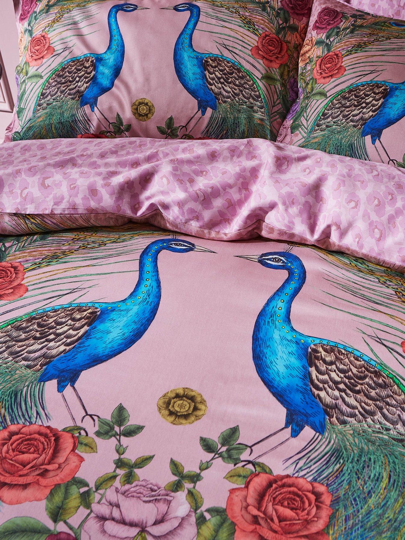  image of matthew-williamson-xanadu-100-cotton-sateen-duvet-cover-set-pink