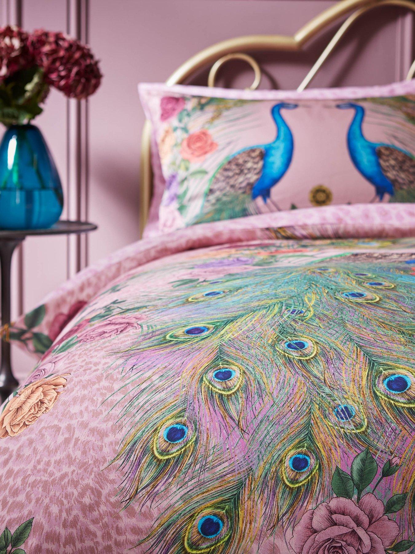  image of matthew-williamson-xanadu-100-cotton-sateen-duvet-cover-set-pink