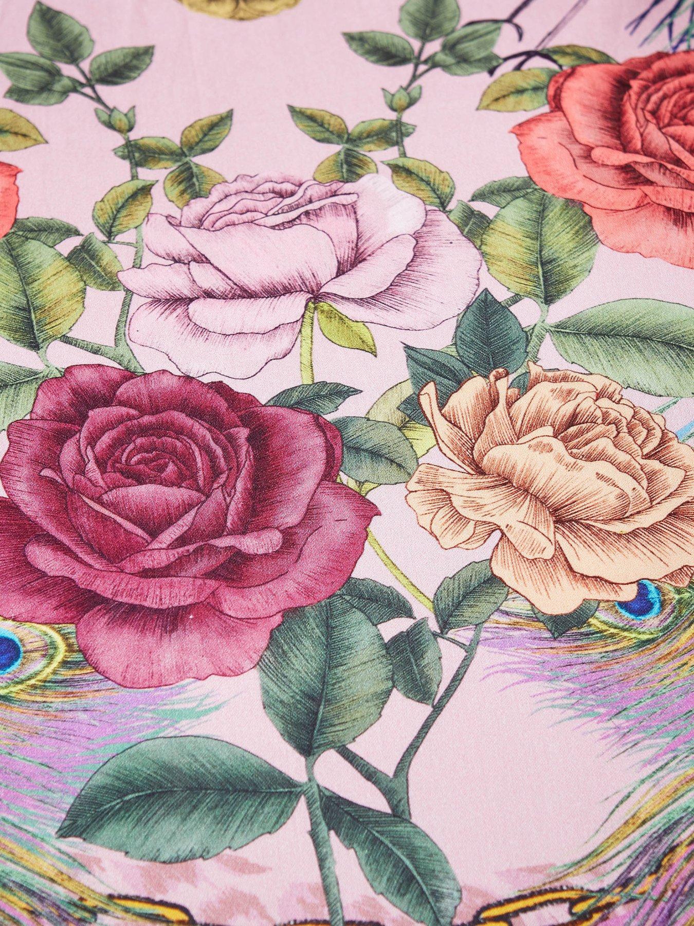  image of matthew-williamson-xanadu-100-cotton-sateen-duvet-cover-set-pink