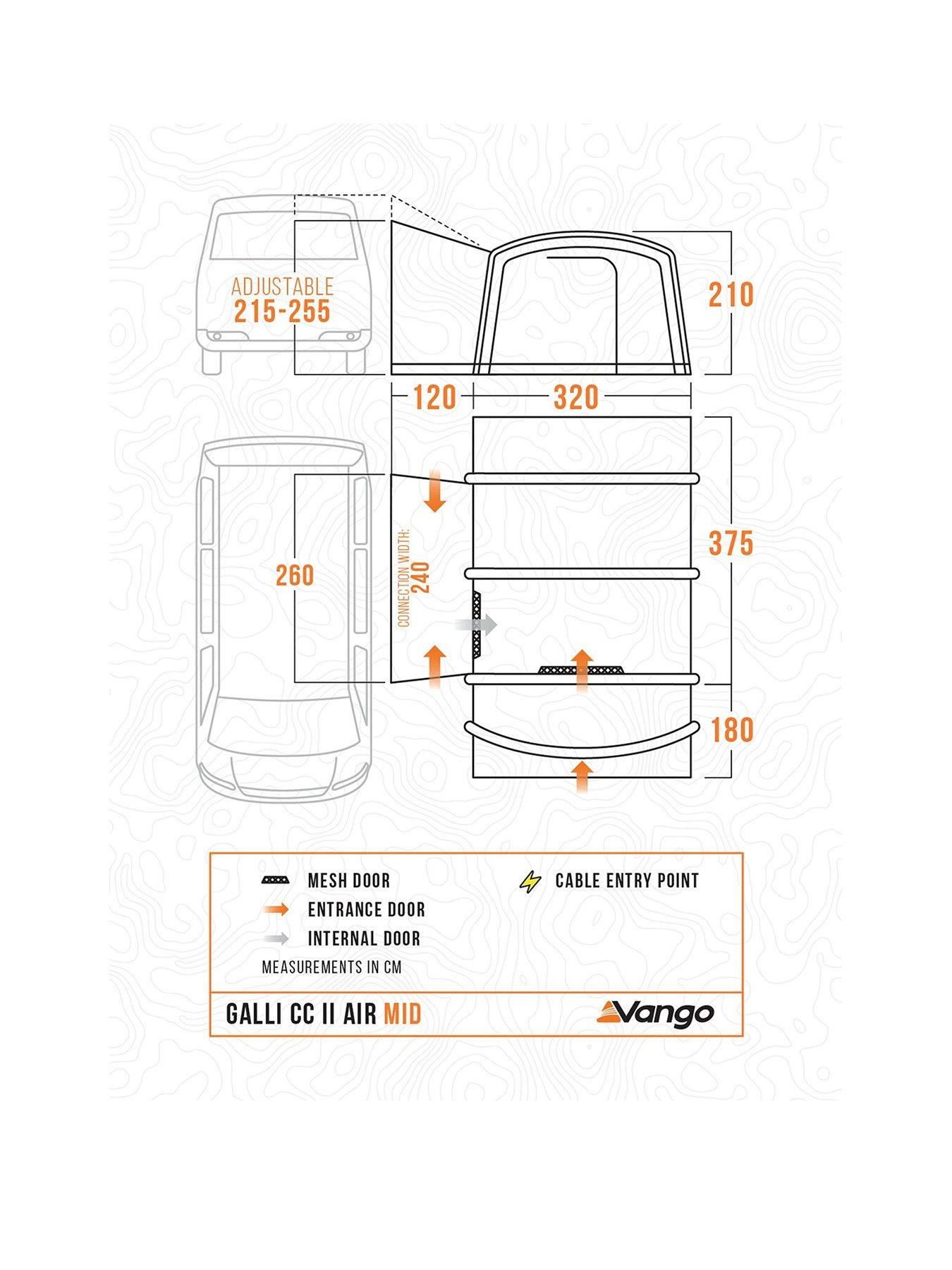 Image 2 of 8 of Vango Galli CC II Air Mid Drive Away Awning