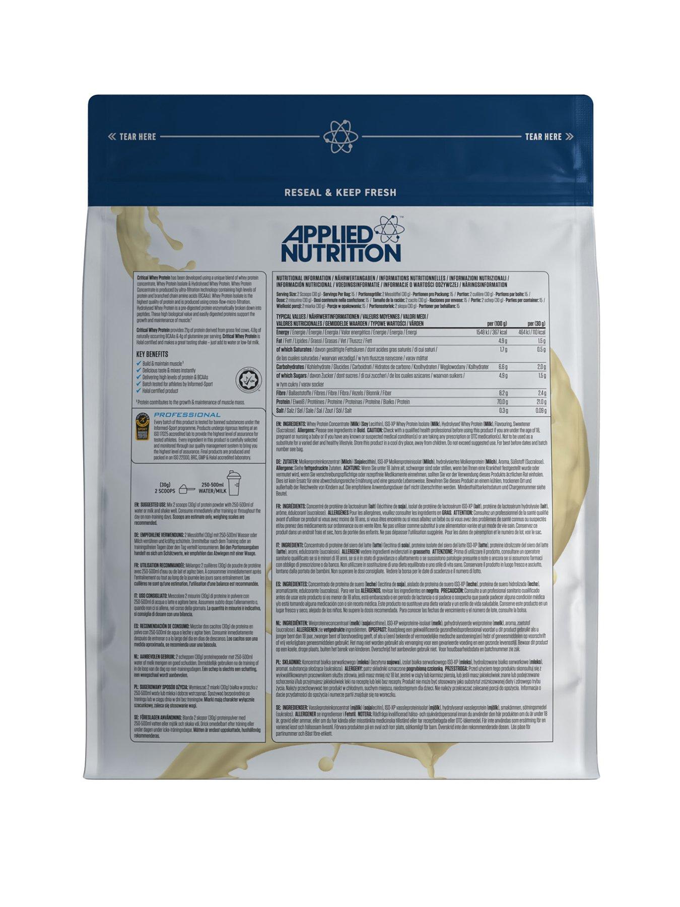  image of applied-nutrition-critical-whey-protein-450g-15-servings-vanilla-ice-cream