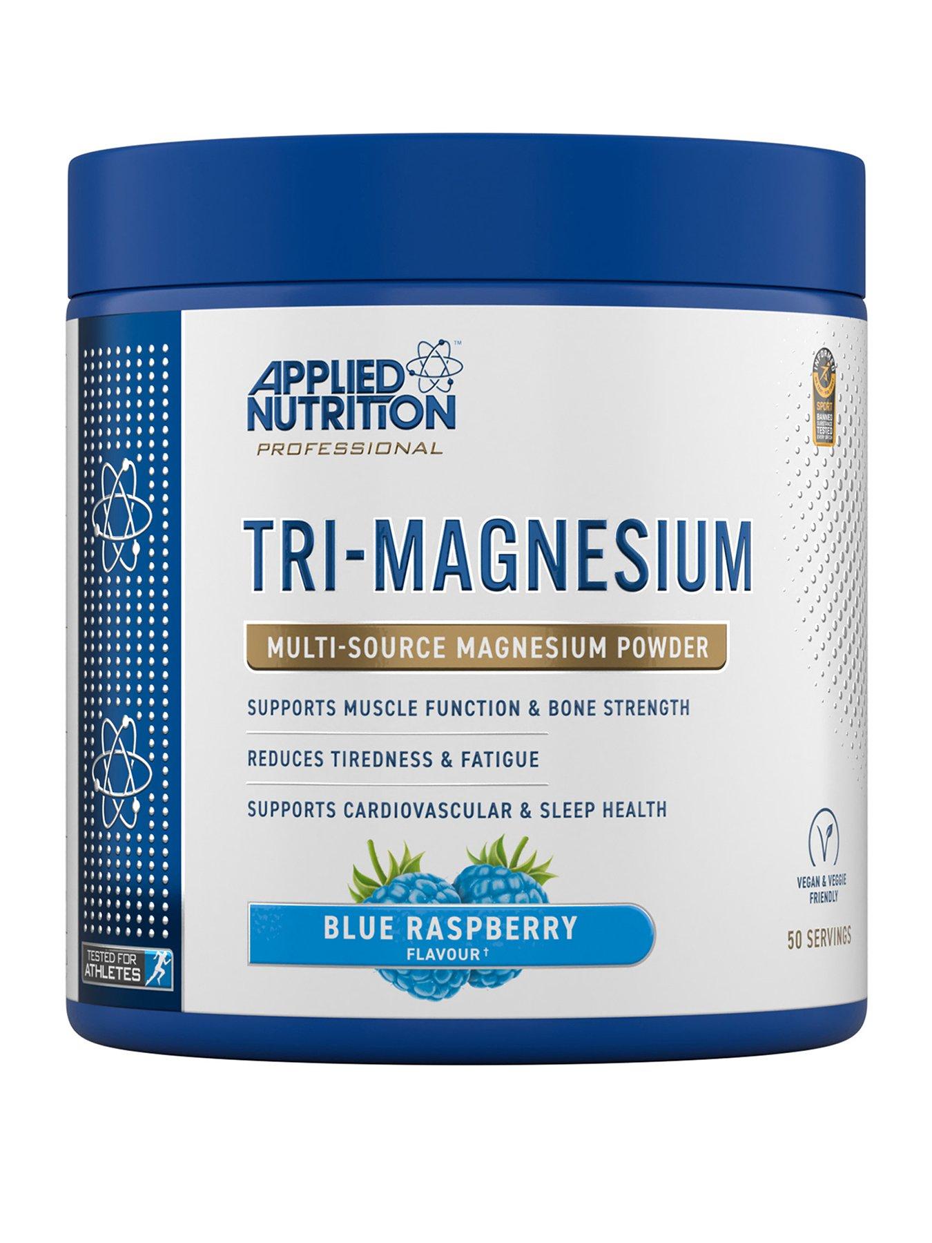 Applied Nutrition Tri Magnesium 200g - 50 Servings - Blue Raspberry Flavour