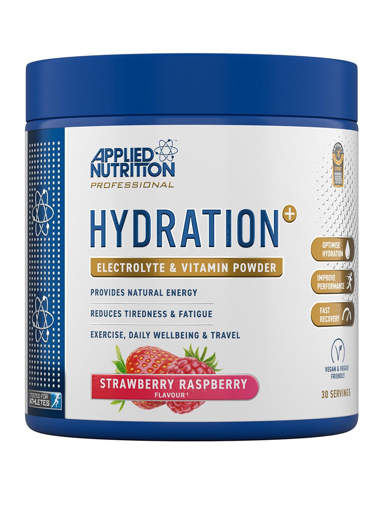 Applied Nutrition Hydration+ Complete Electrolyte and Vitamin Powder - Strawberry  &  Raspberry