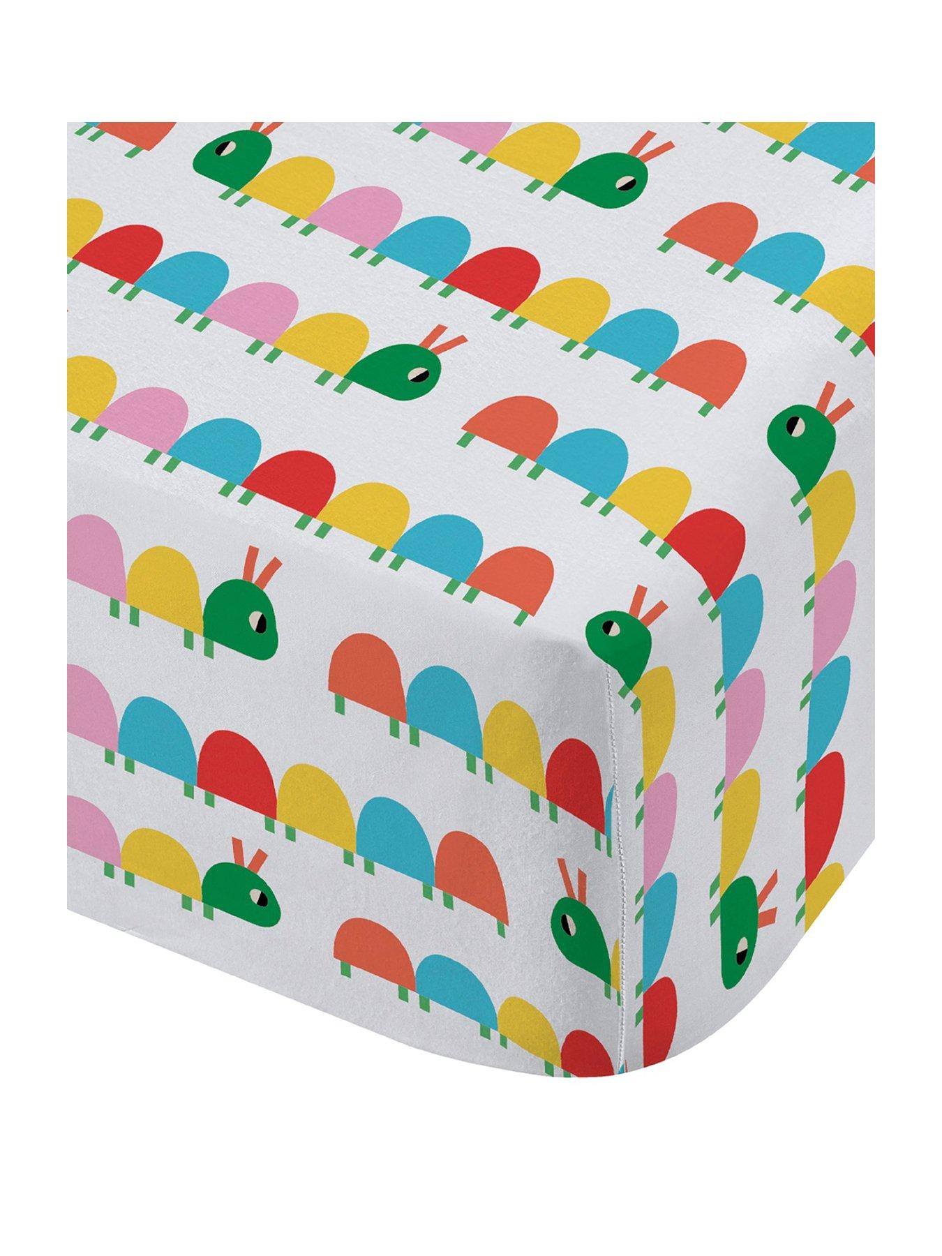  image of catherine-lansfield-curious-caterpillar-fitted-sheet