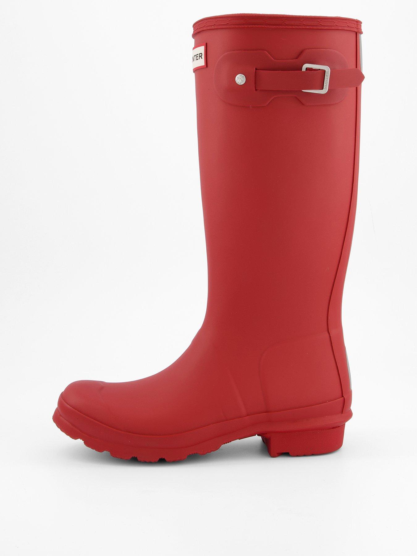  image of hunter-kids-originals-wellington-boots-red