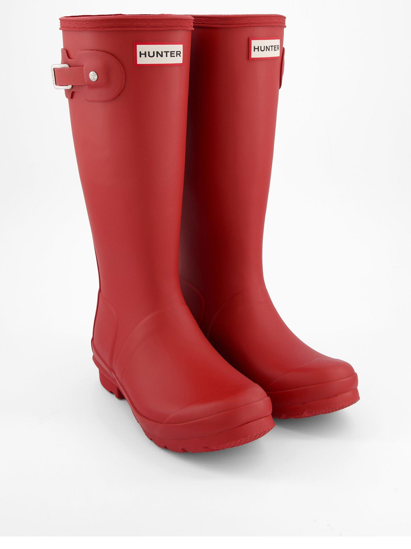  image of hunter-kids-originals-wellington-boots-red