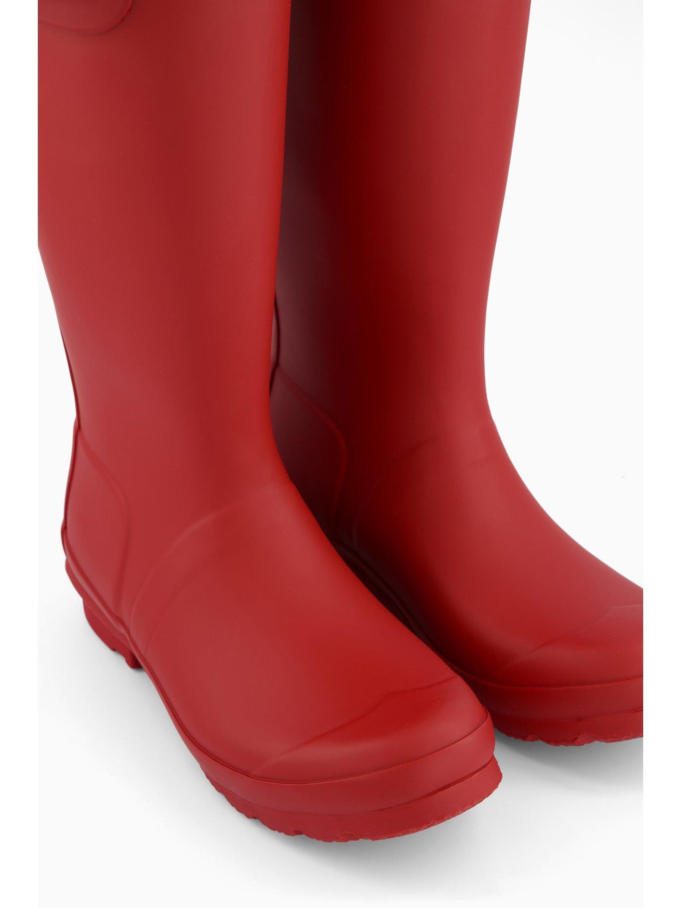  image of hunter-kids-originals-wellington-boots-red