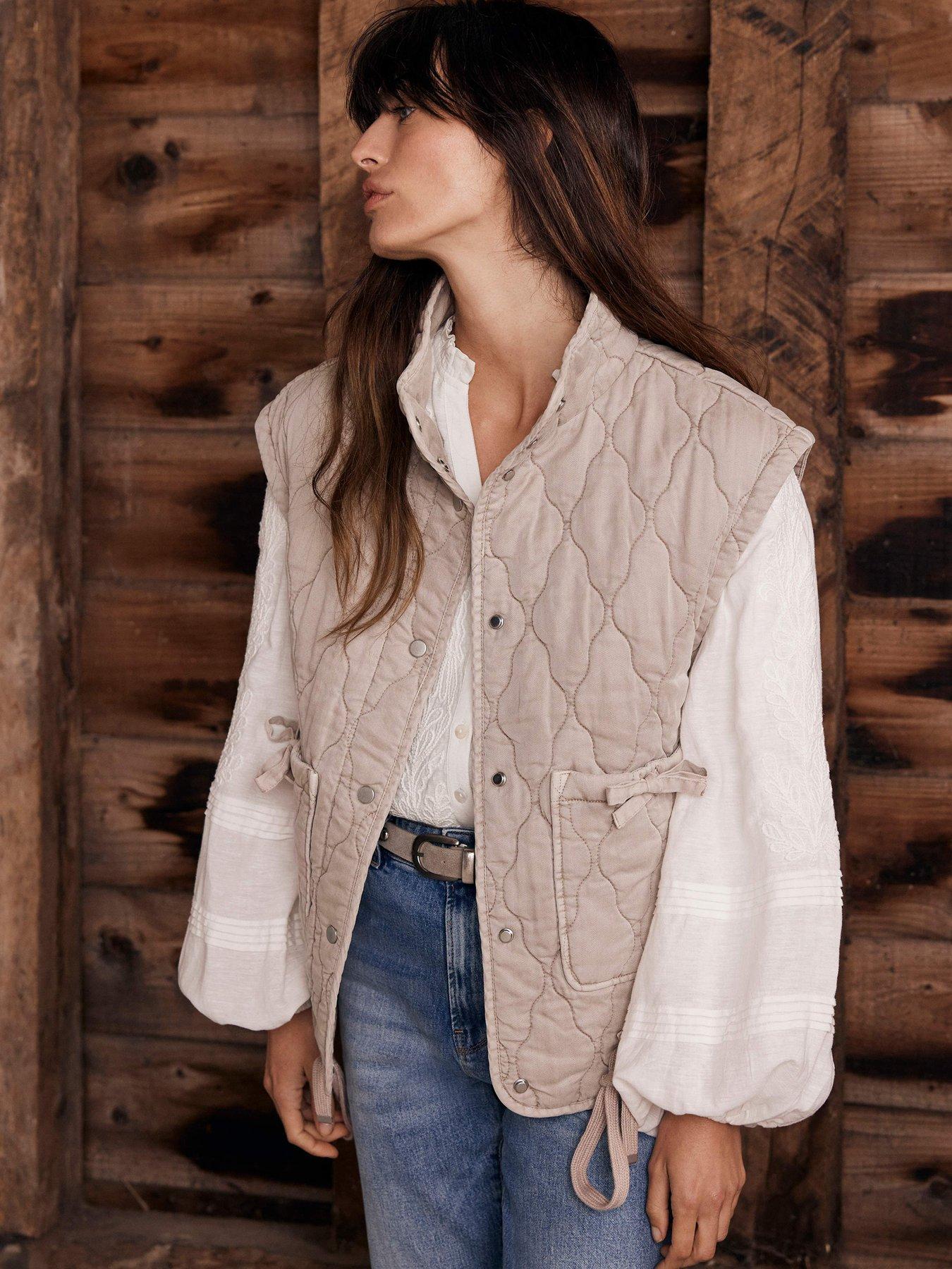 undefined Washed Quilted Gilet - Pink