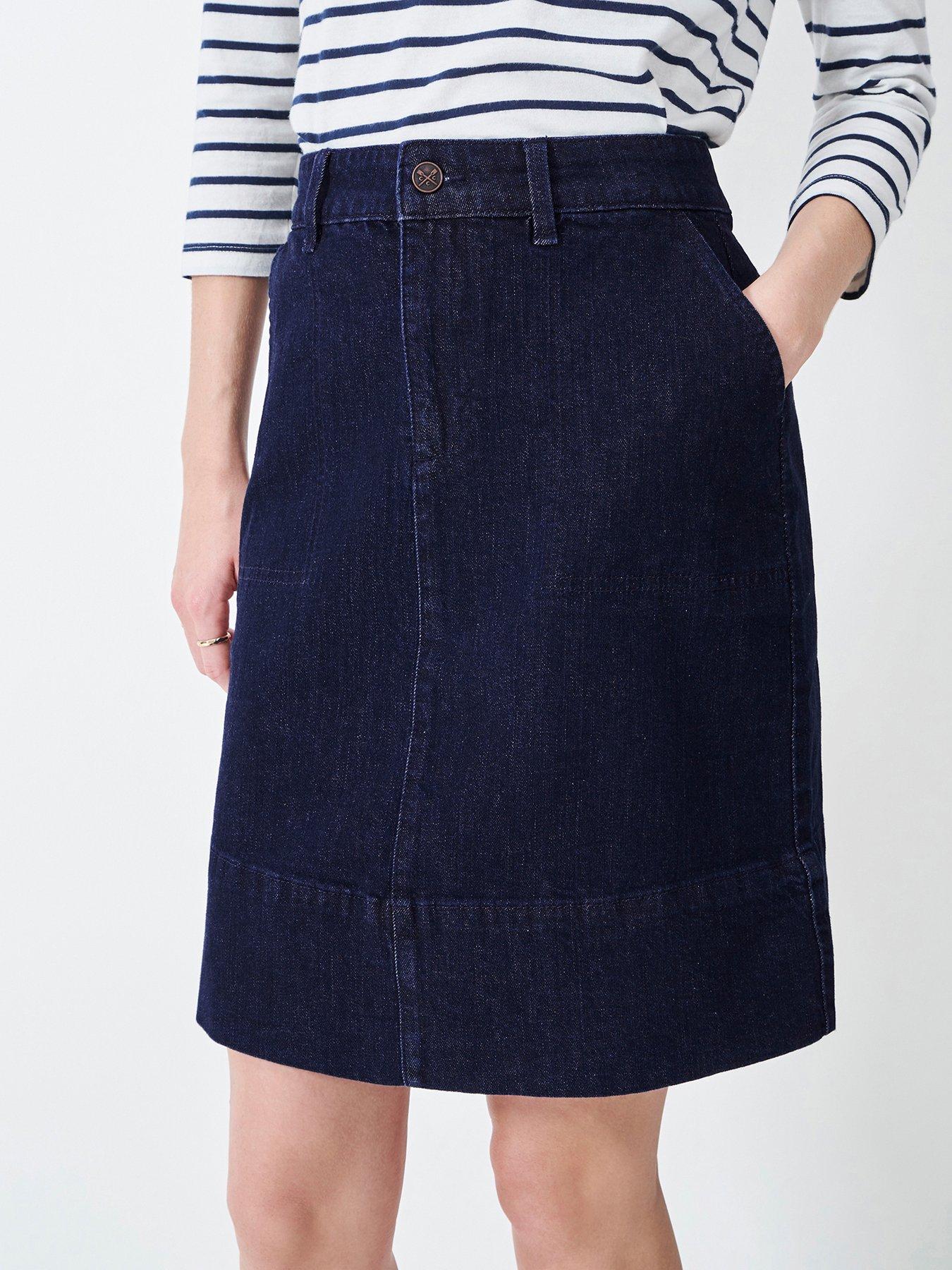 undefined Analee Denim Skirt - Navy