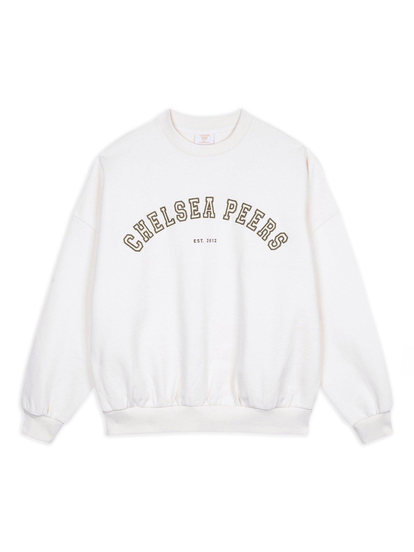 undefined Branded Crew Neck Sweatshirt - Off White