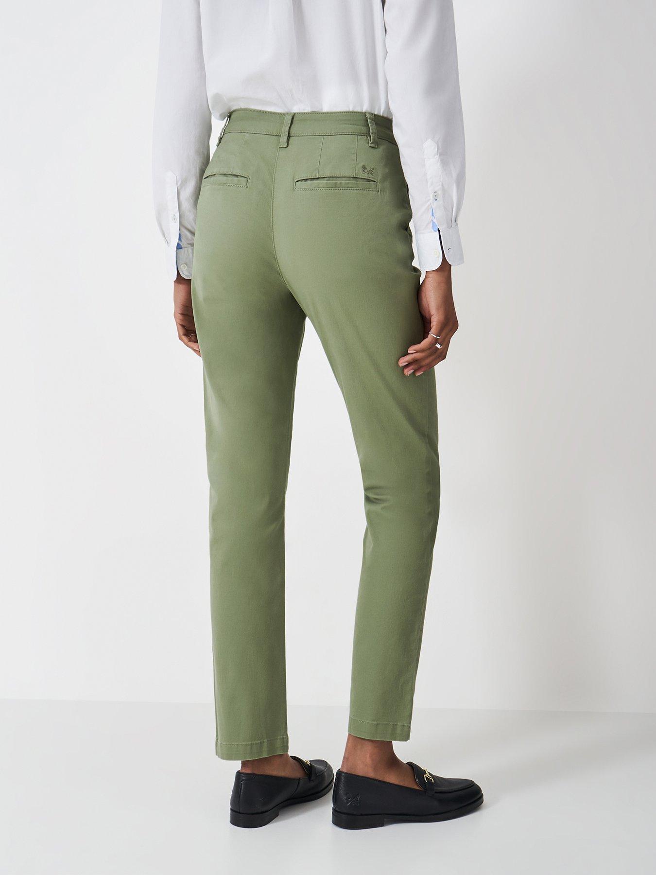  image of crew-clothing-salcombe-chino-trouser-green