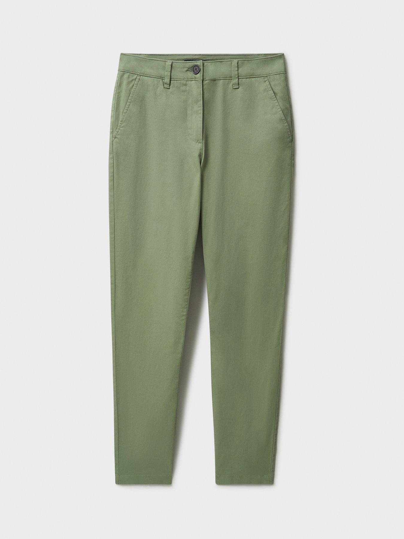  image of crew-clothing-salcombe-chino-trouser-green
