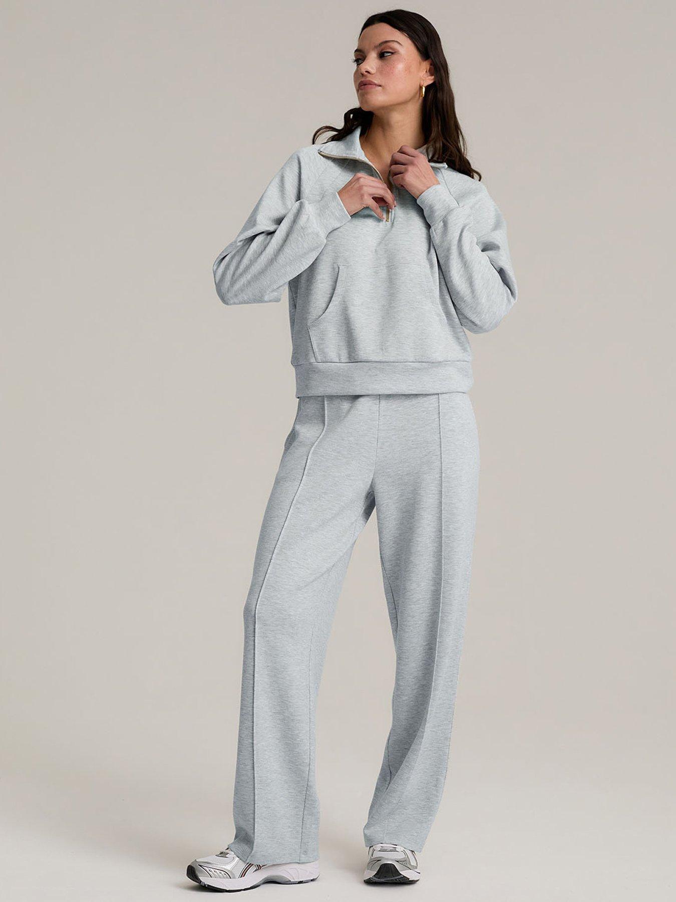 front image of chelsea-peers-luxecomfort-scuba-jogger-grey-marl