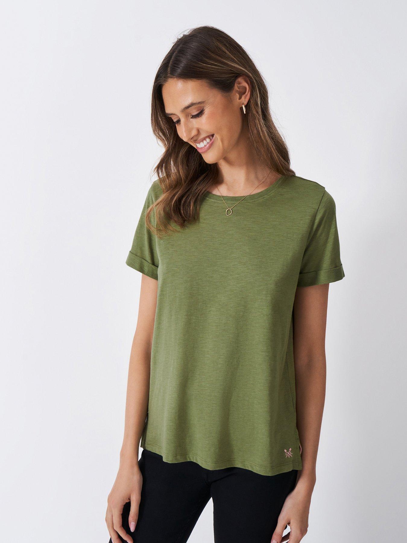 undefined Slub Neck T Shirt - Green