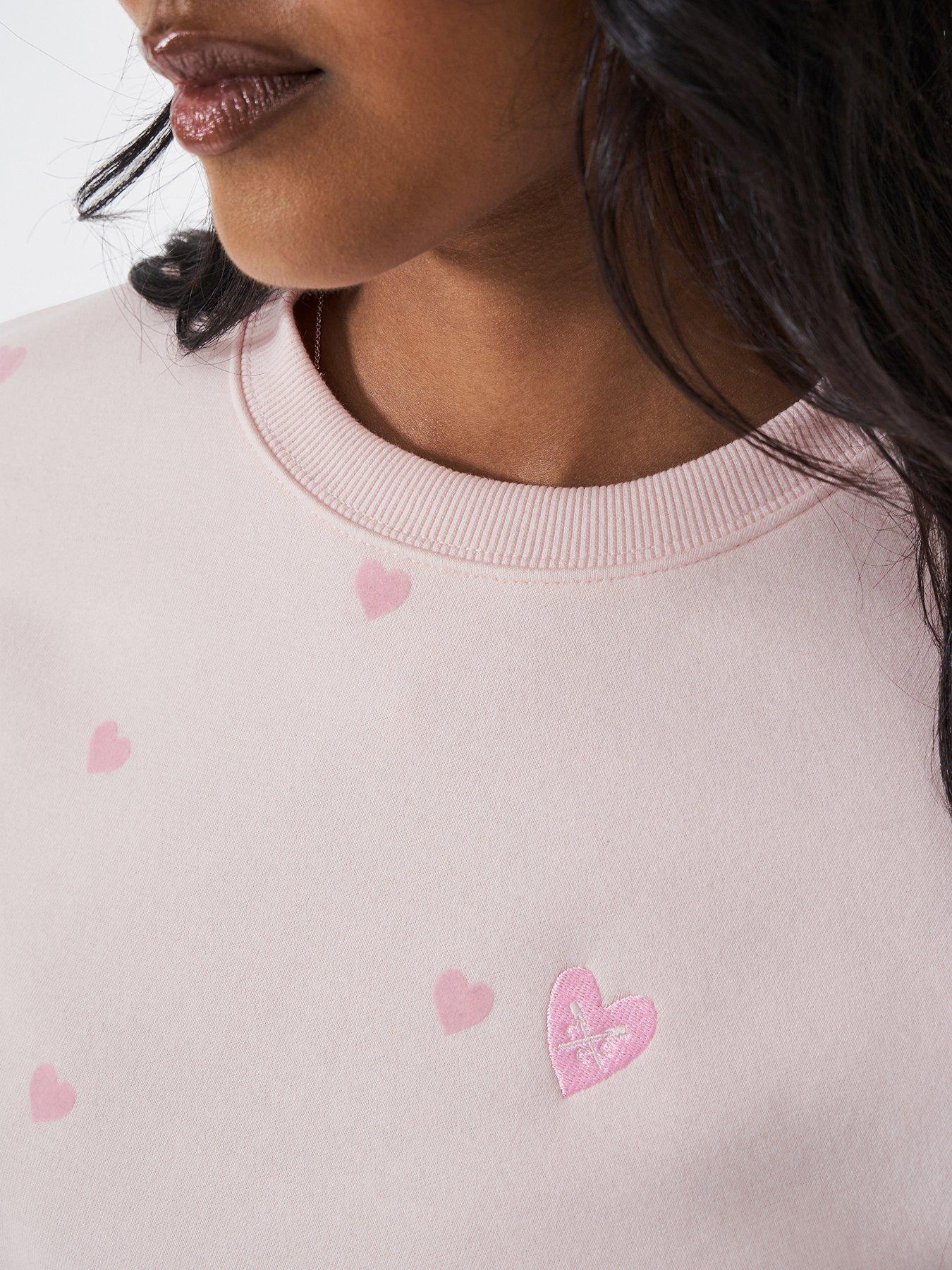  image of crew-clothing-supersoft-neck-sweatshirt-pink