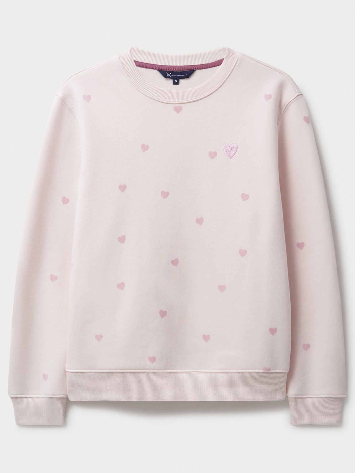  image of crew-clothing-supersoft-neck-sweatshirt-pink